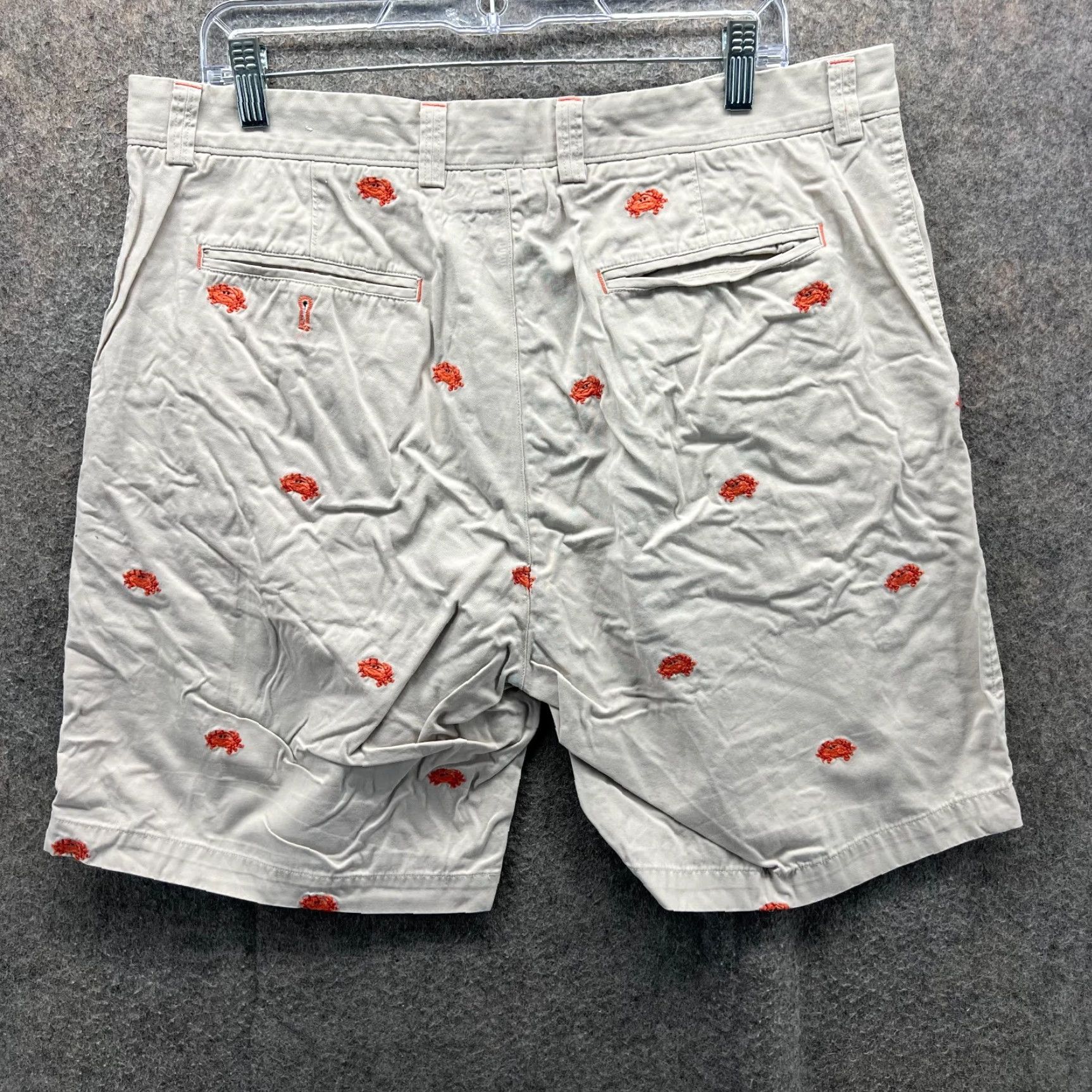 J.McLaughlin J.McLaughlin Shorts Men 36 Beige Embroidered Cotton Chino Preppy Tan Chino Shortes Short Mens Beige 36 Embroidered Crab Size US 36 / EU 52 - 4 Thumbnail