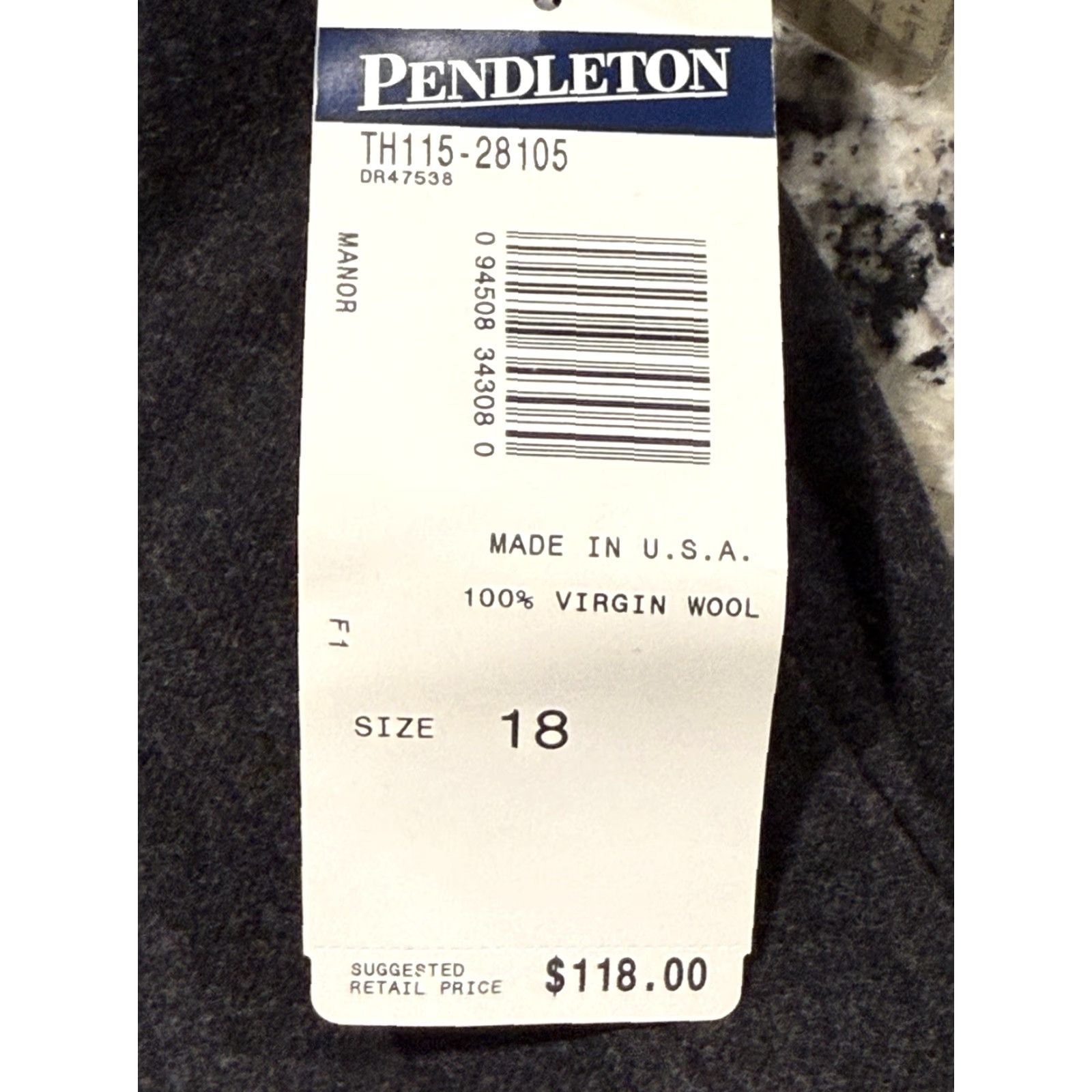 Pendleton VINTAGE Pendleton Pants Dress Pants Gray 100% Virgin Wool Women Size 18 Regular 34x30 USA Lined Pockets Size 40" / US 18 - 6 Thumbnail