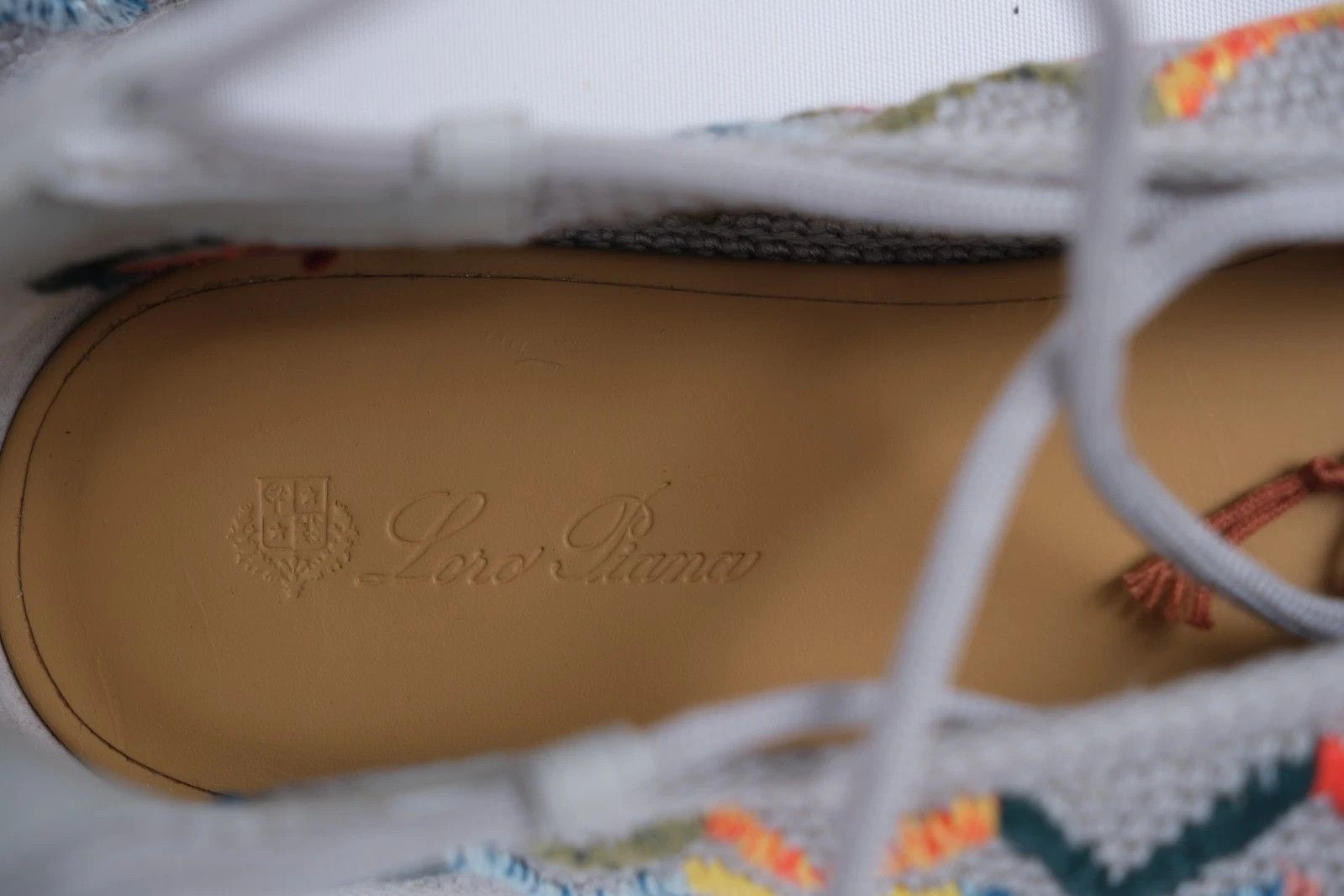 Loro Piana Loro Piana Embroidered Cloth Lace-Up Flats UK7 / US10 / EU40 Size US 10 / IT 40 - 4 Thumbnail