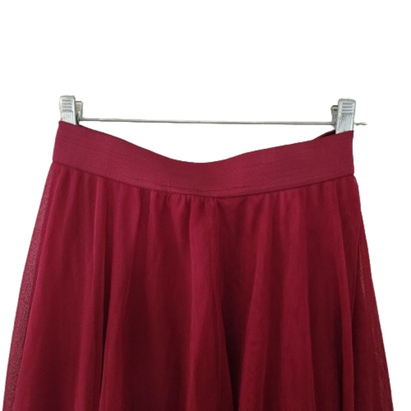 & Other Stories TORRID ☆ FLOWING ☆ WINE TULLE ☆ MIDI SKIRT ☆ 4x ☆ EUC Size 30" / US 8 / IT 44 - 4 Thumbnail
