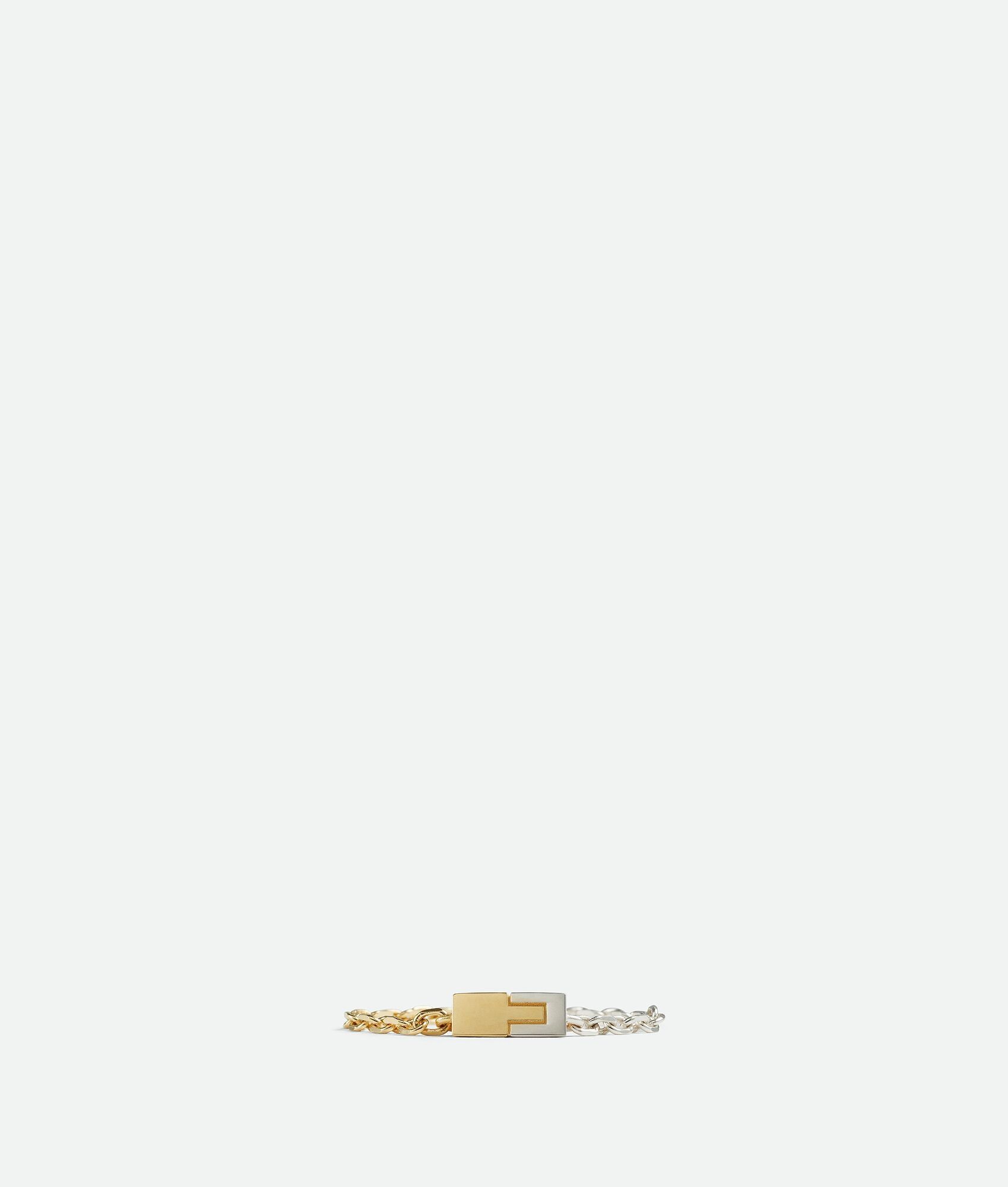 Bottega Veneta o1bcso1str0925 Size: 17 / Joint Chain Rings in Silver/Yellow Size ONE SIZE - 1 Thumbnail