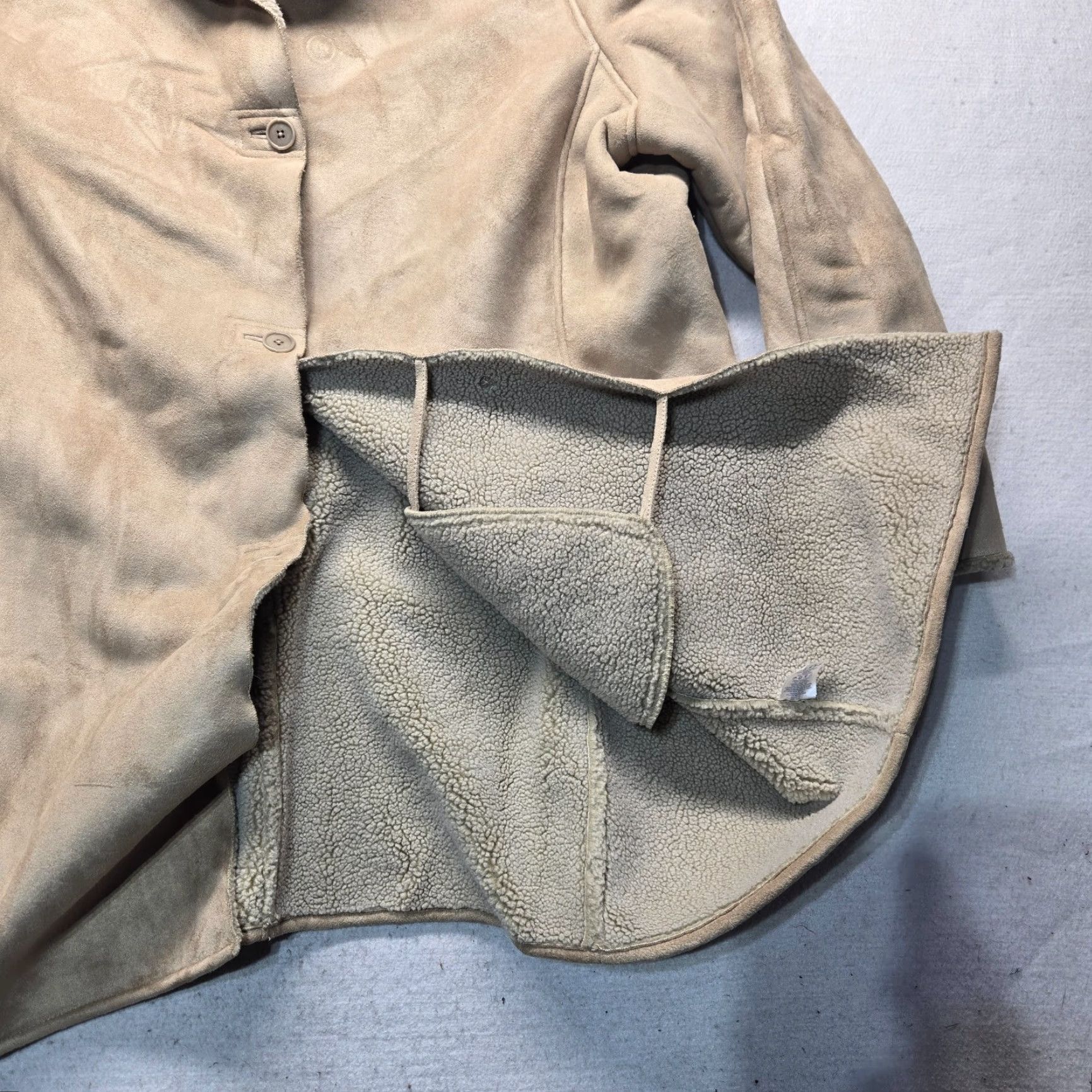 Lands' End Lands' End Tan Brown Heavy Coat Jacket Adult Women's Plus Size 24W-26W 3X Pea Coat Jacket Womens Plus Size Brown Lands' End Vintage No Size XXL / US 16-18 / IT 52-54 - 4 Thumbnail