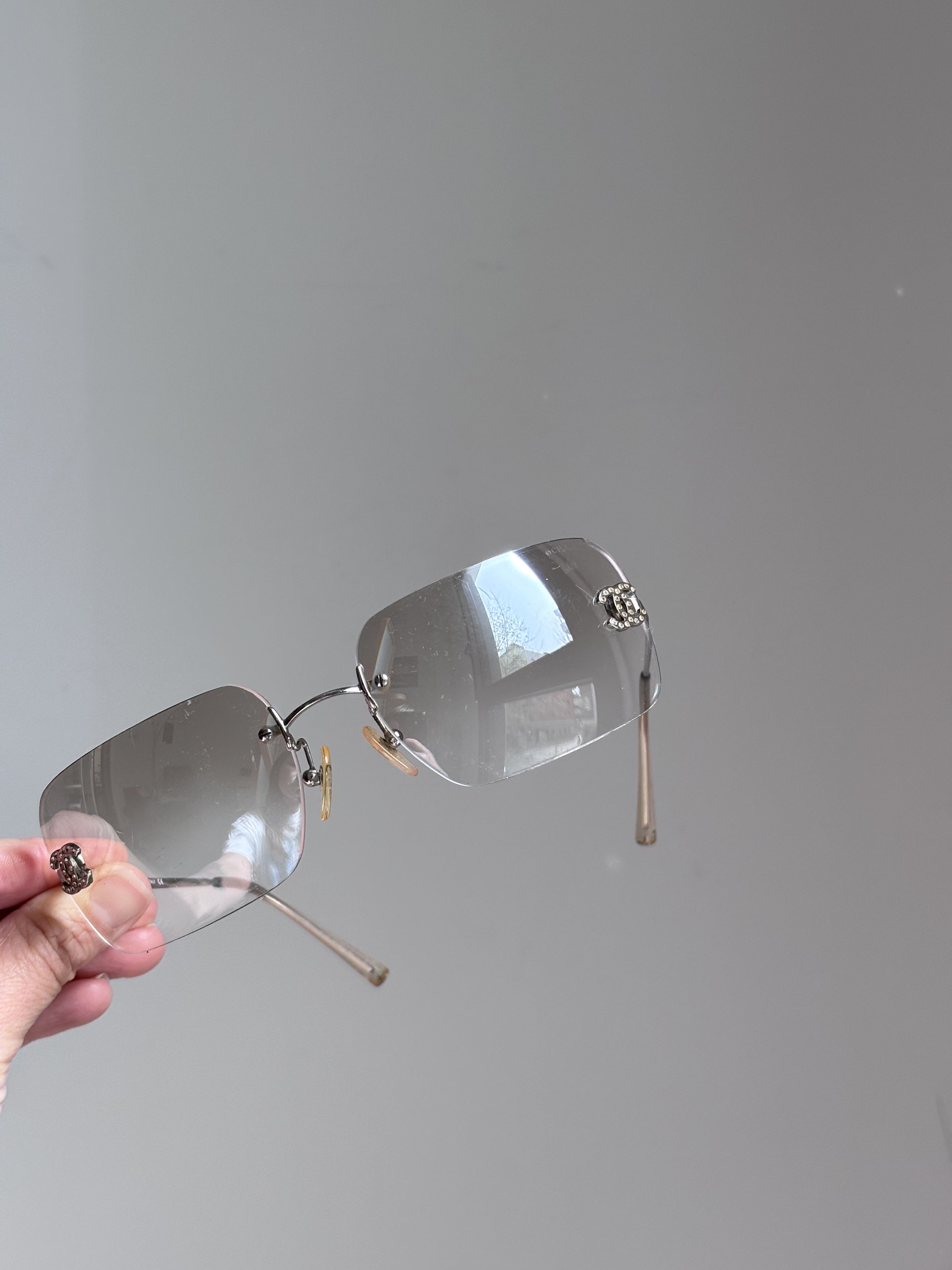 Chanel CHANEL Sunglasses 4017-D Rimless Rhinestones Vintage Size ONE SIZE - 6 Thumbnail