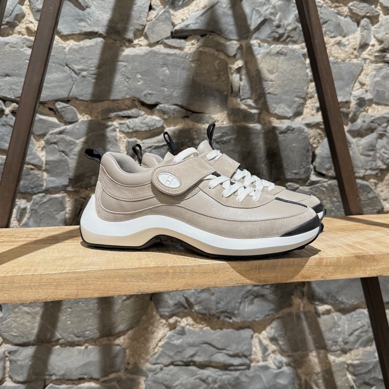 Hermes Hermès Beige Galet Loop Sneakers Size US 8 / IT 38 - 1 Thumbnail
