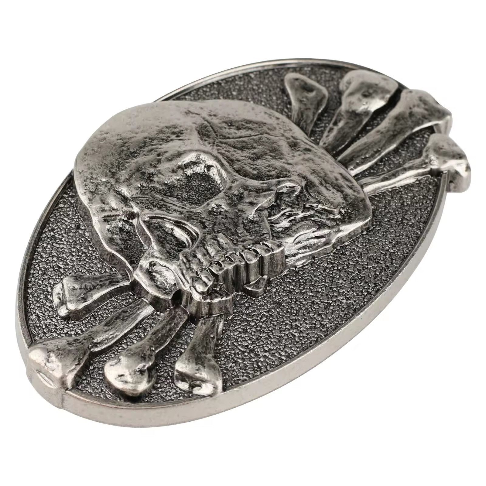 Japanese Brand 3D Skull With Bone Belt Buckle ( no belt ) Size ONE SIZE - 2 Thumbnail