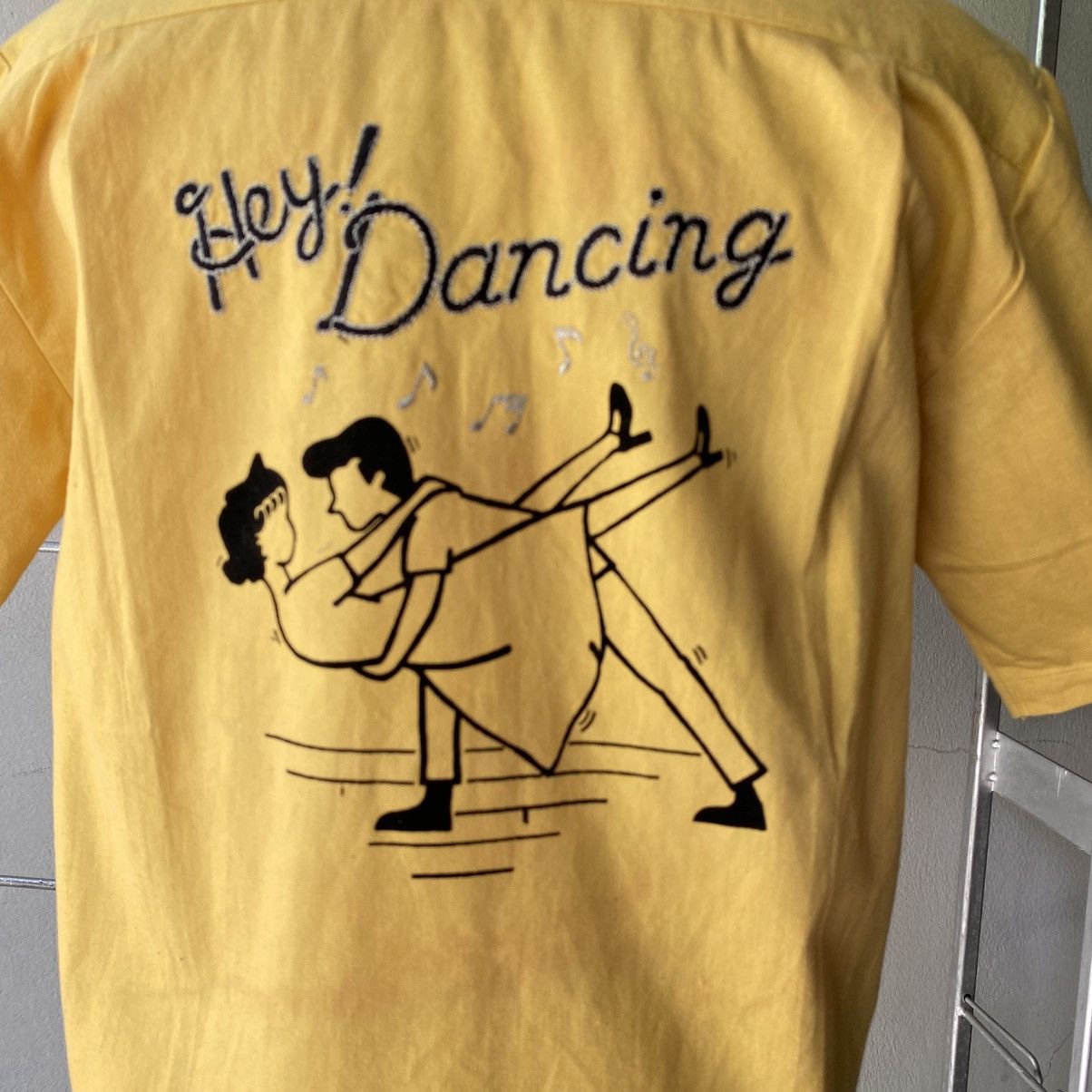Vintage Girl Girl Yellow Contrast Collar Bowling Shirt Size M / US 6-8 / IT 42-44 - 15 Thumbnail