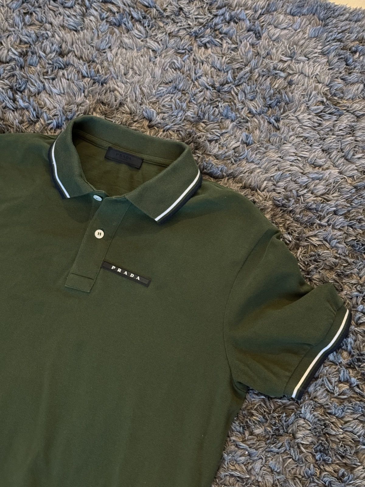 Prada Prada green khaki polo shirt button basic luxury Size US M / EU 48-50 / 2 - 12 Thumbnail