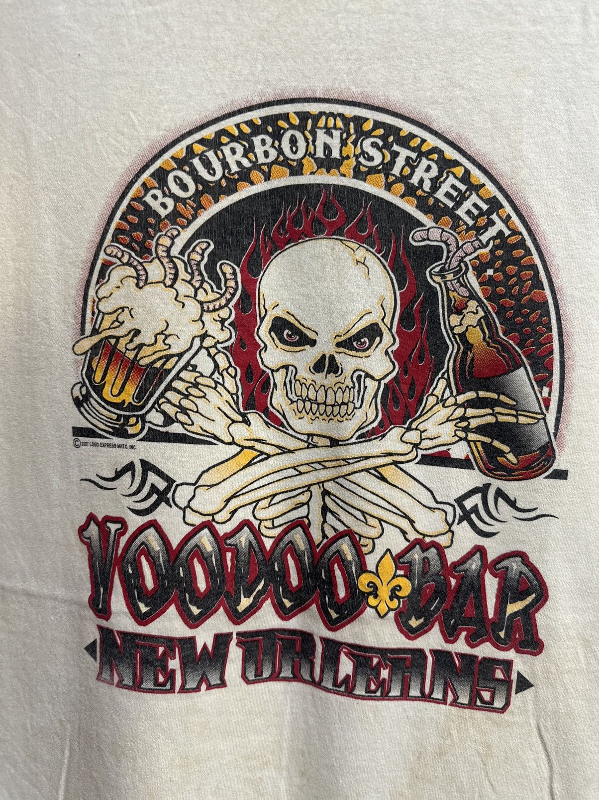 Sears Thrashed Vintage Voodoo Bar New Orleans Faded Tee Size US XL / EU 56 / 4 - 2 Thumbnail
