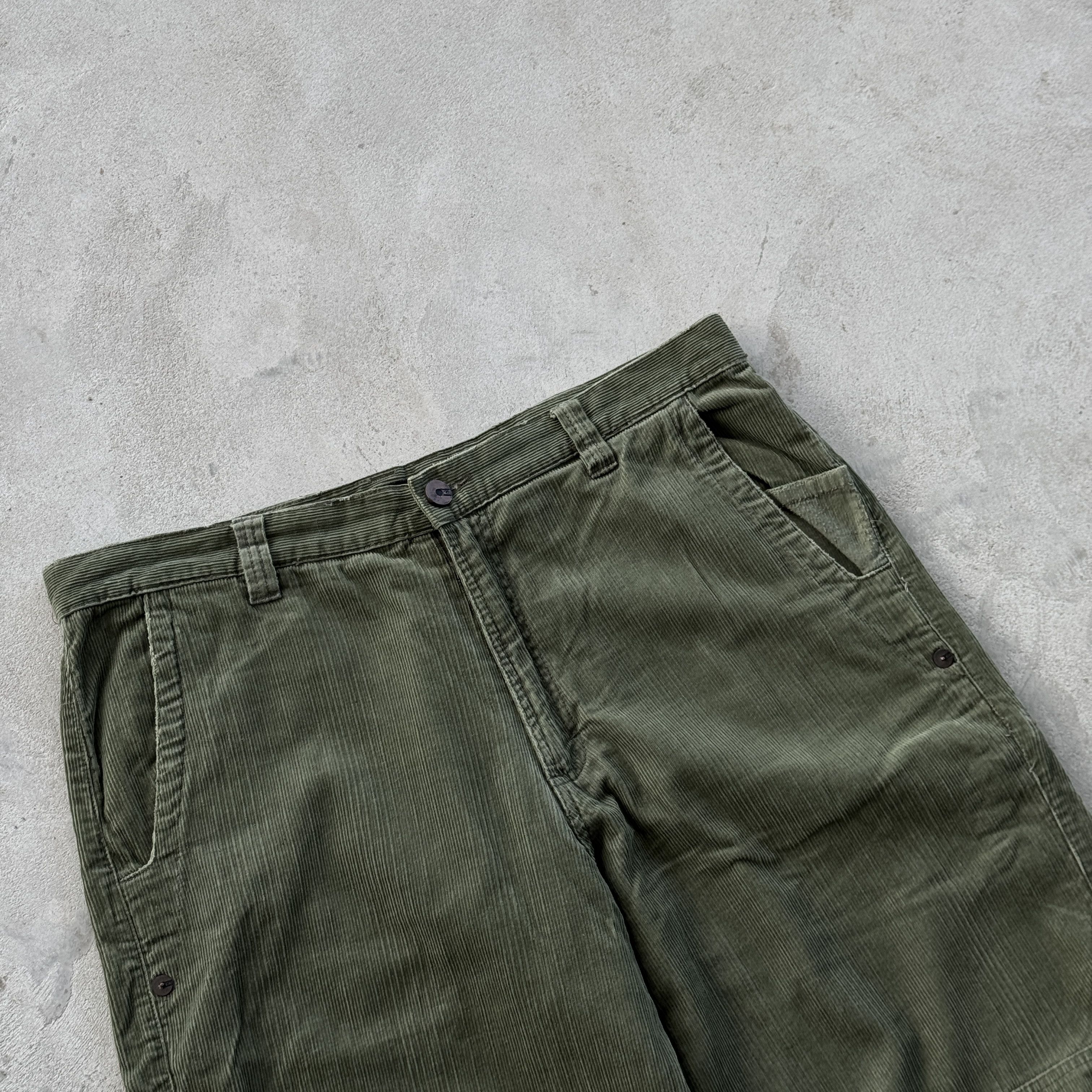 Quiksilver Quiksilver Corduroy Skate Cargo Pants Green Cord 36 Size US 36 / EU 52 - 4 Thumbnail