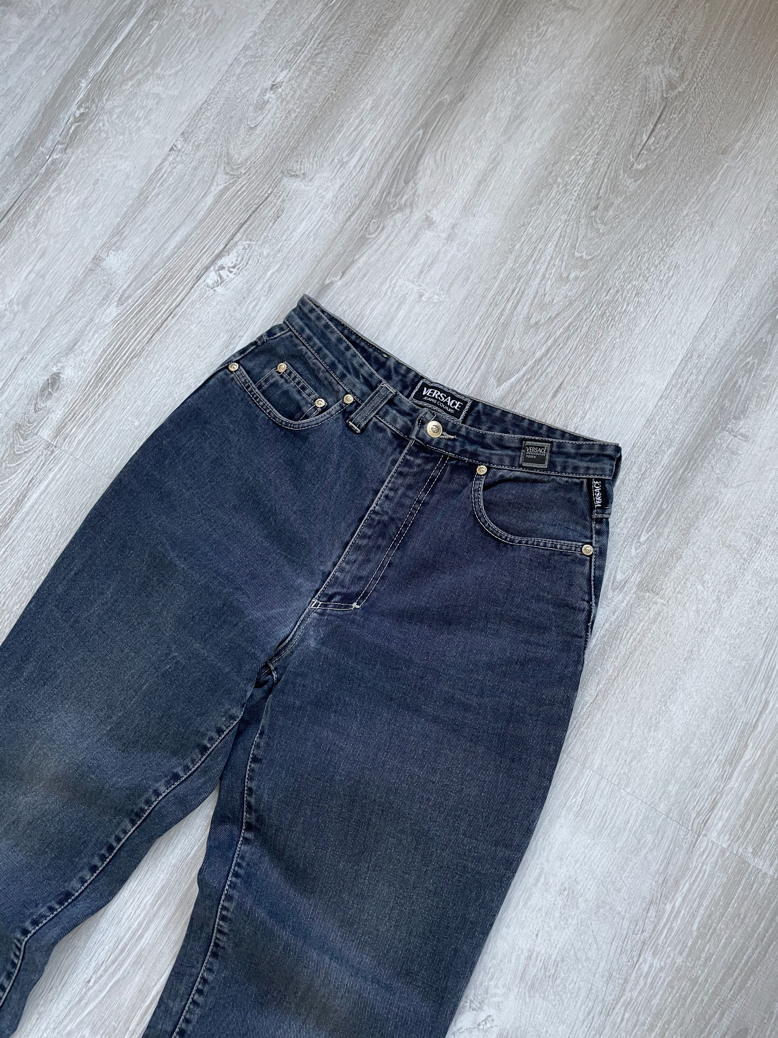 Versace Vintage 90s Versace Jeans Couture Blue Denim Made in Italy Size 28" / US 6 / IT 42 - 5 Thumbnail