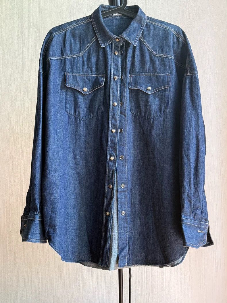 Brunello Cucinelli Brunello Cucinelli Denim Shirt - dmc Size US L / EU 52-54 / 3 - 1 Thumbnail