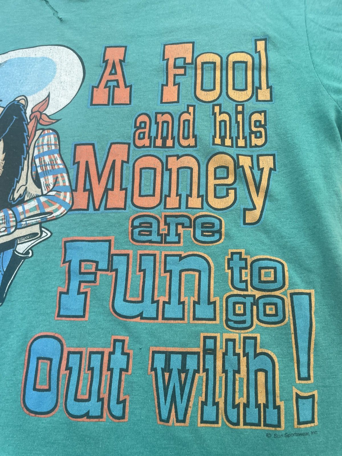 Vintage Vintage Cartoon A Fool and his Money are Fun to go out with! Size US M / EU 48-50 / 2 - 2 Thumbnail
