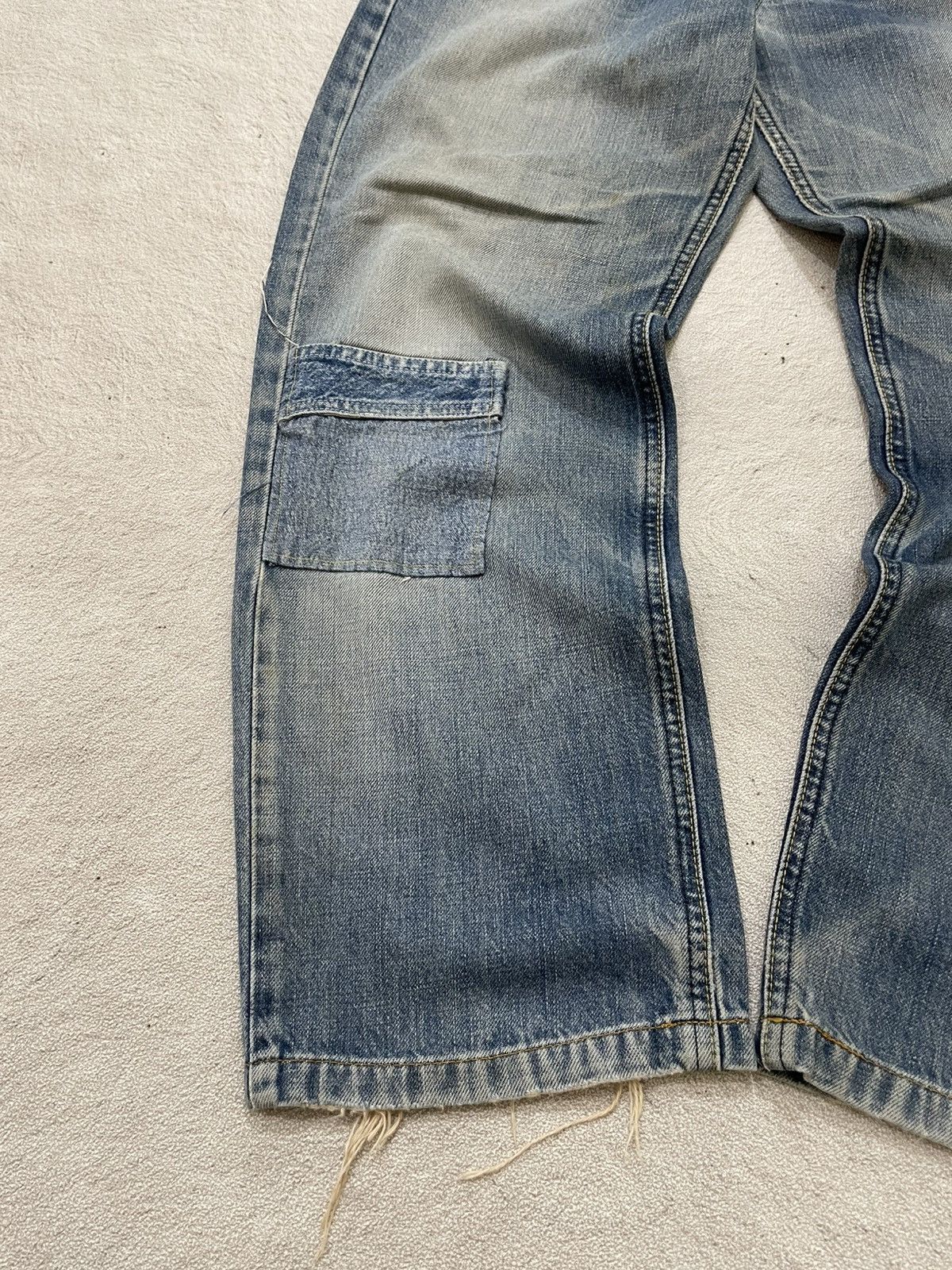 Japanese Brand 2000s Lee Rare Cargo Denim Dirty Washed Distressed if6was9 Size US 28 / EU 44 - 4 Thumbnail