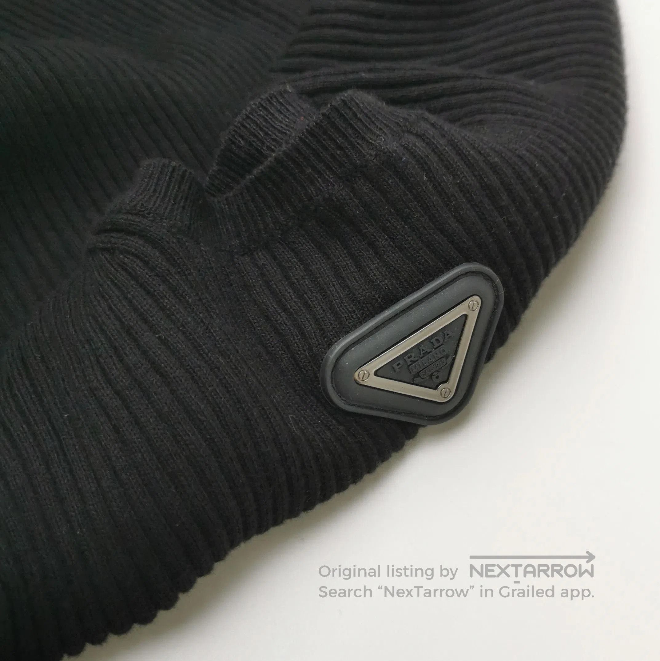 Prada Prada Black Ribbed Knit Crew Neck Sweater . Size M / US 6-8 / IT 42-44 - 1 Thumbnail