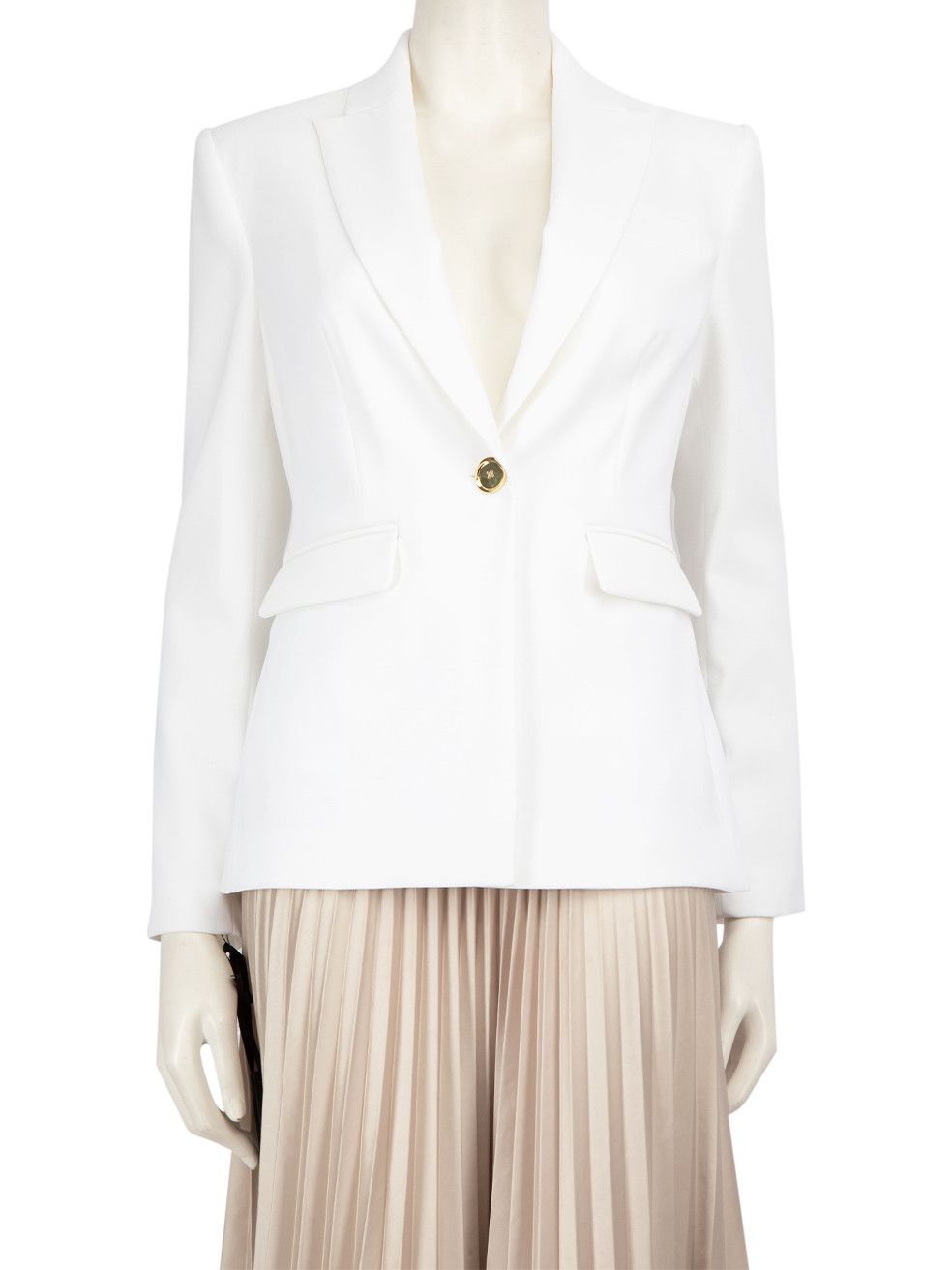 image of Pinko Ss24 White Humahuaca Giacca Blazer, Women's (Size Medium)