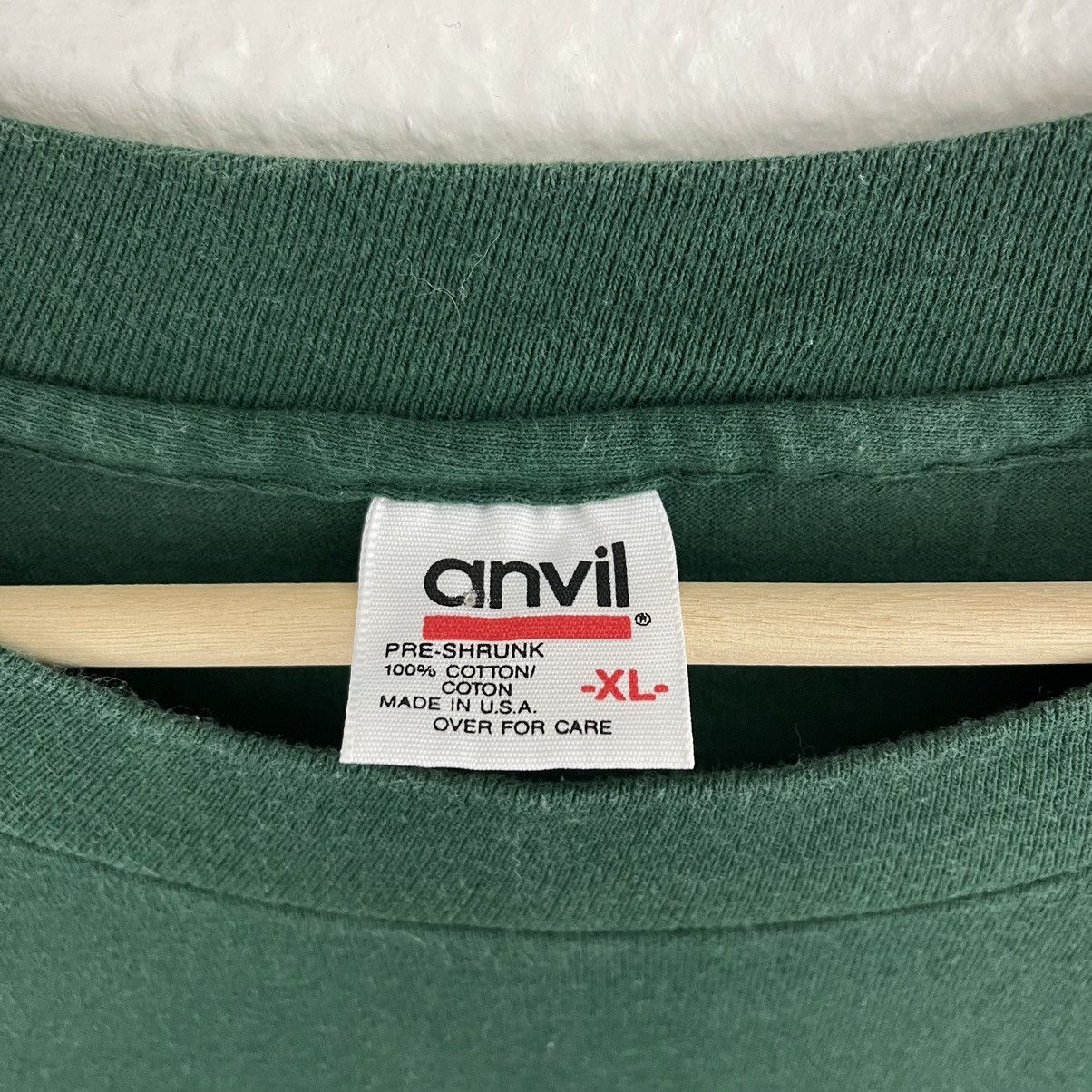 Anvil Vintage 1994 Green Fox Hunt Sport Single Stitch Graphic Tee Size US XL / EU 56 / 4 - 8 Thumbnail