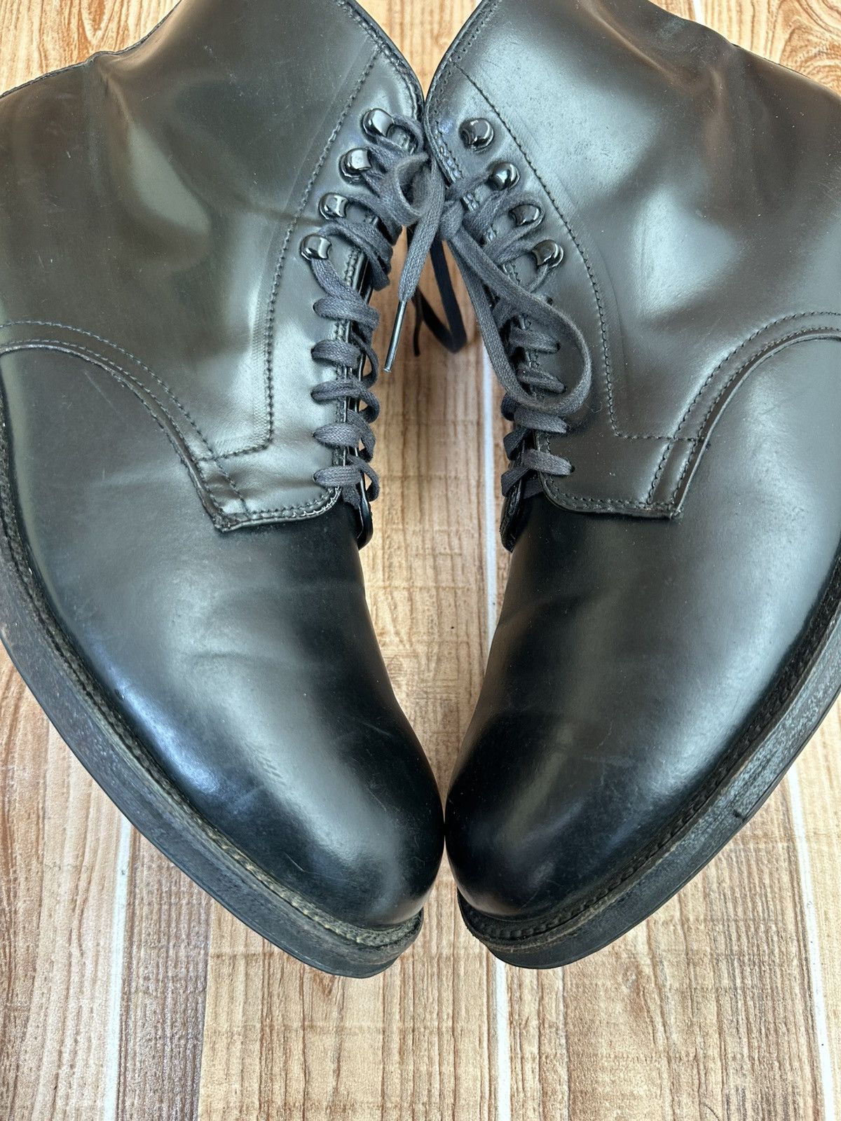 Alden Alden Black Shell Cordovan Leather Boots with Commando Sole Size US 10.5 / EU 43-44 - 7 Thumbnail