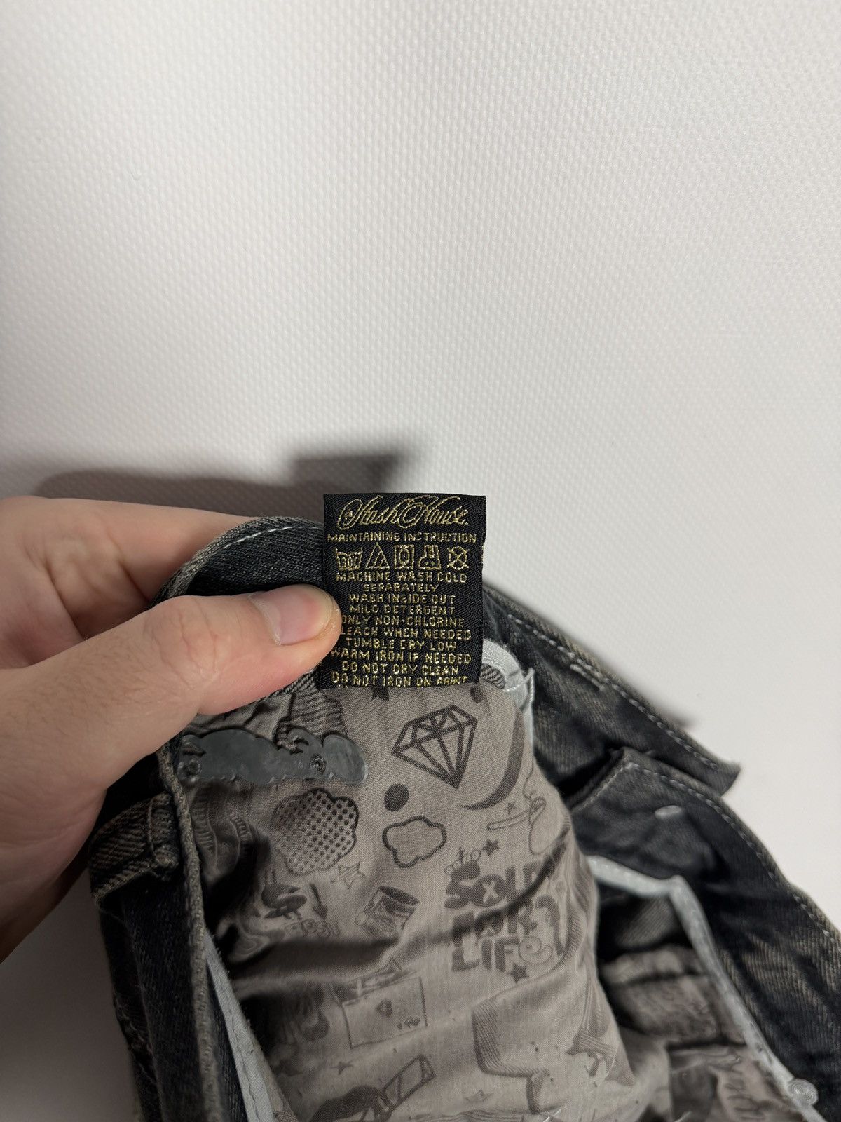 Vintage Y2K Black Wash Denim Jeans Pegasus Embroidery Winged Horse Size US 34 / EU 50 - 10 Thumbnail