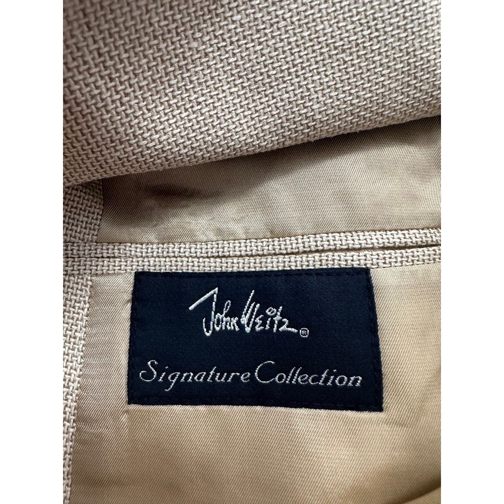 John Weitz John Weitz khaki silk three button blazer size 44L Size 44L - 4 Thumbnail