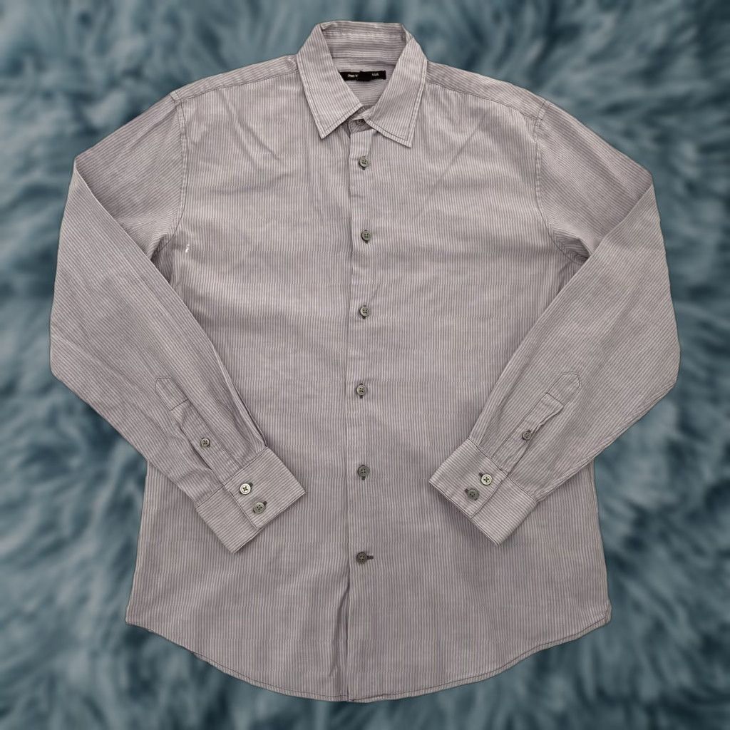 John Varvatos John Varvatos Shirt Adult Small Purple Striped Button-Up Long Sleeve Cotton Mens S Size US S / EU 44-46 / 1 - 1 Thumbnail