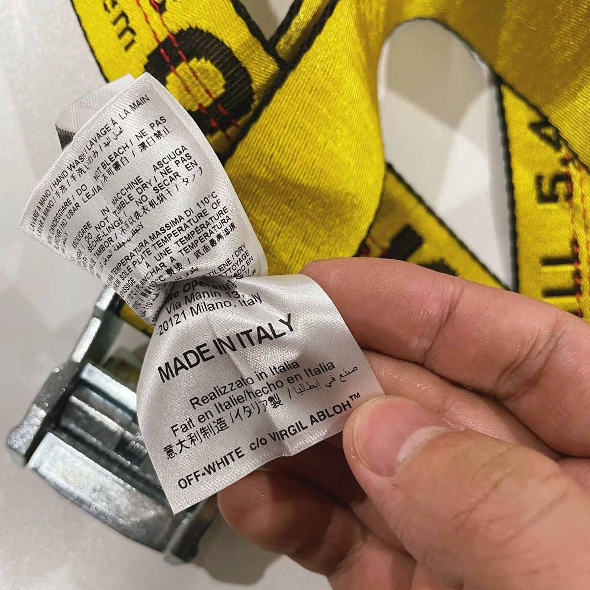 Off-White Off-White yellow industrial belt 200cm Size ONE SIZE - 6 Thumbnail