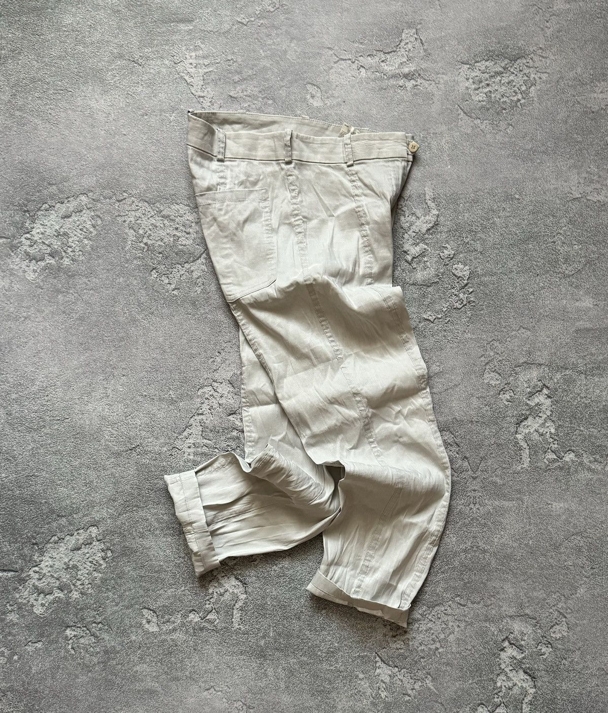 Annette Gortz × Japanese Brand Annette Gortz 38 linen light gray pant trouser chino relaxed Size 26" / US 2 / IT 38 - 13 Thumbnail