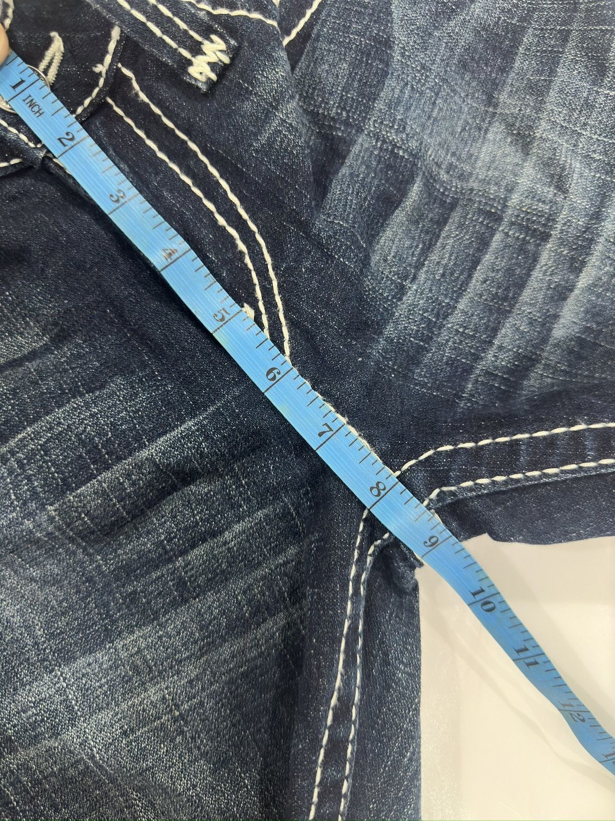 True Religion × Vintage Bootcut True Religion White Stich On Black Size US 33 - 15 Thumbnail