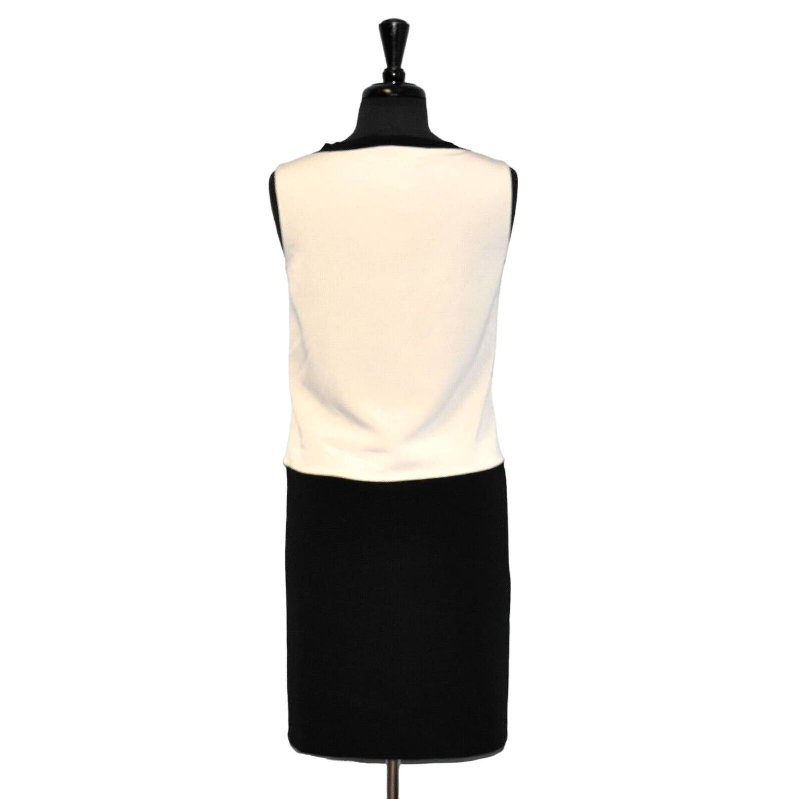 Elie Tahari A8 NEW ELIE TAHARI Orange Black Colorblock Panels Dress Sz 4 Size S / US 4 / IT 40 - 3 Thumbnail