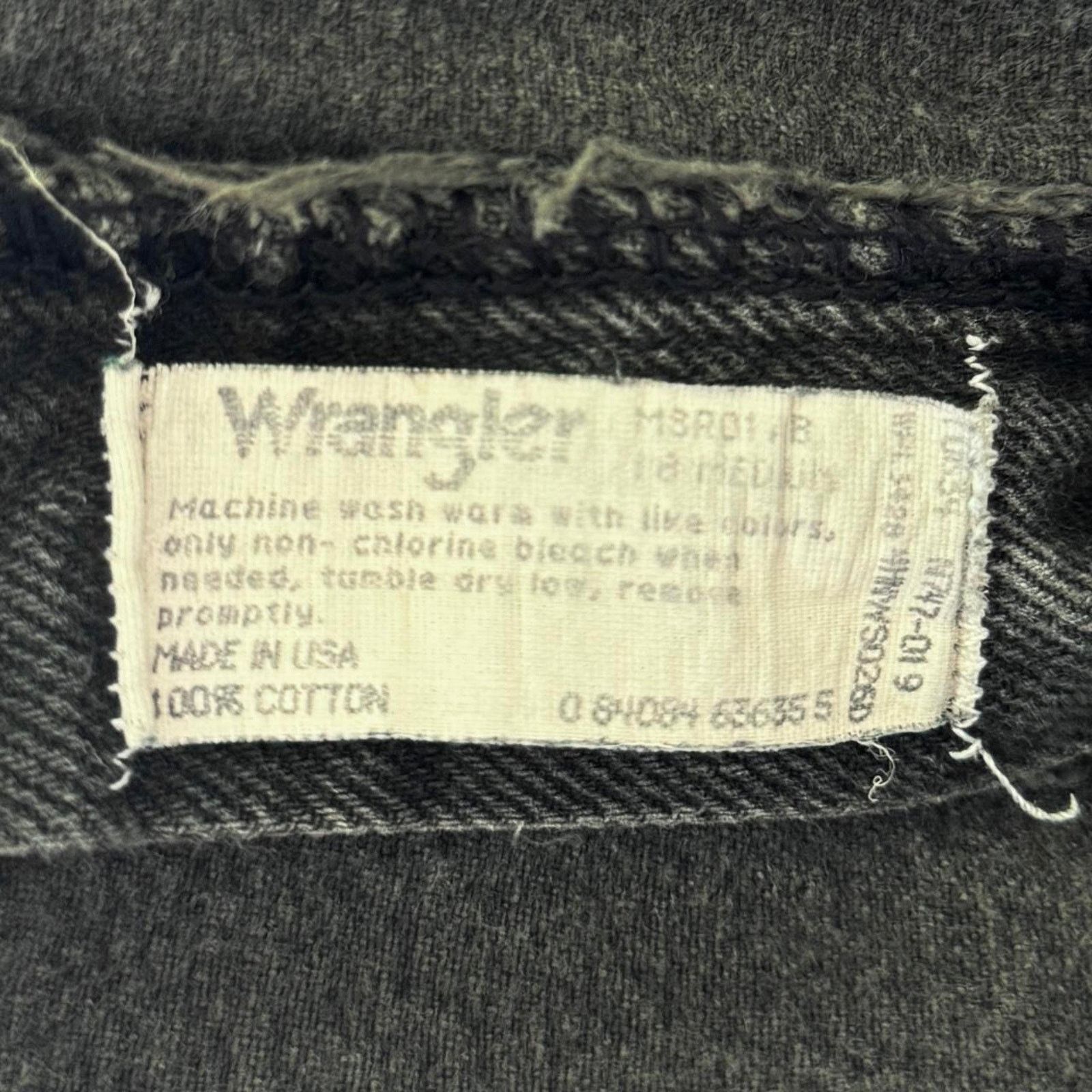 Vintage × Wrangler Vintage 90s Made In USA Wrangler Faded Black Denim Jeans Size 40" / US 18 - 4 Thumbnail