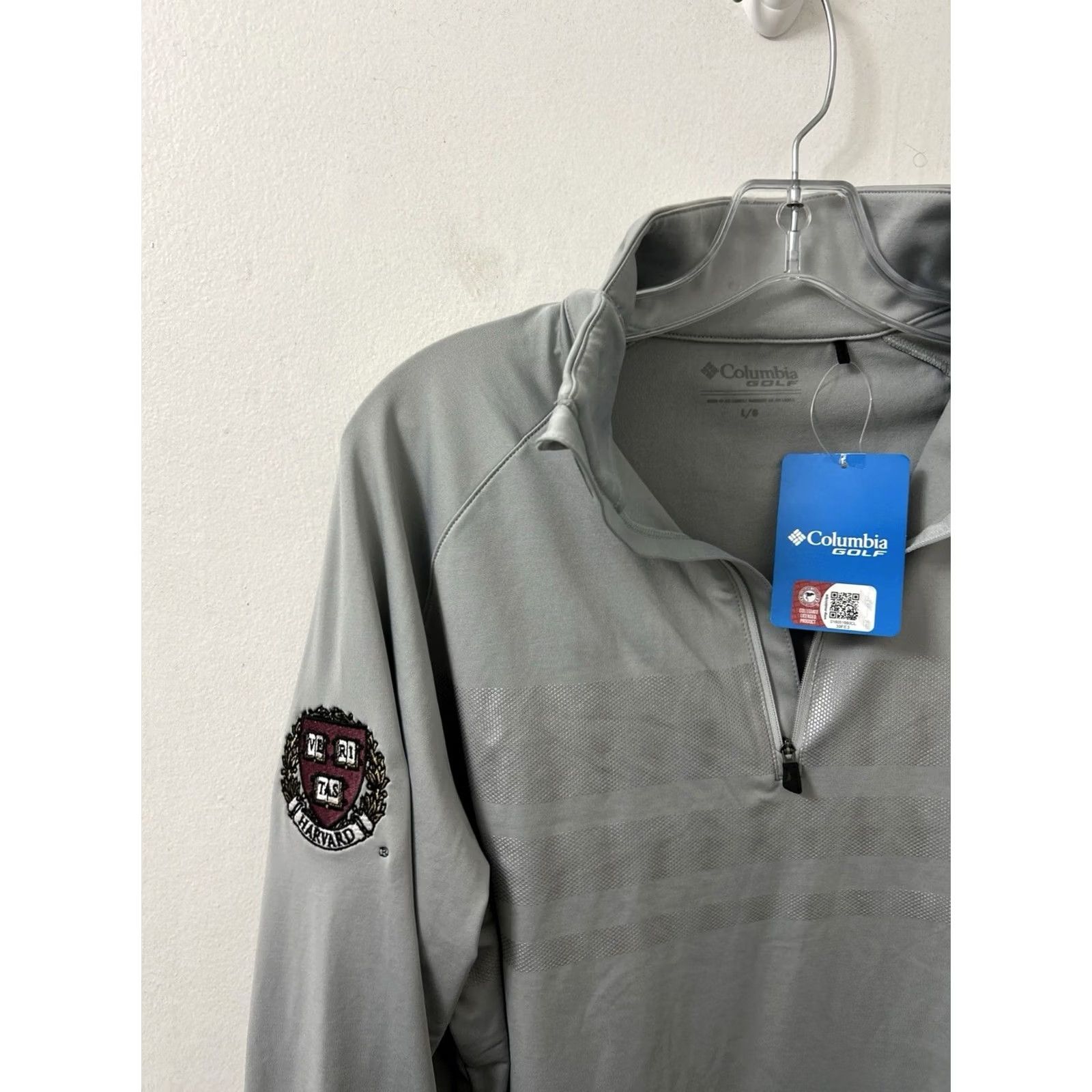 Vintage Columbia Harvard University Omni-Wick Picker Pullover Mens L Gray NWT Mock Neck 1/4 Zip Size US L / EU 52-54 / 3 - 4 Thumbnail