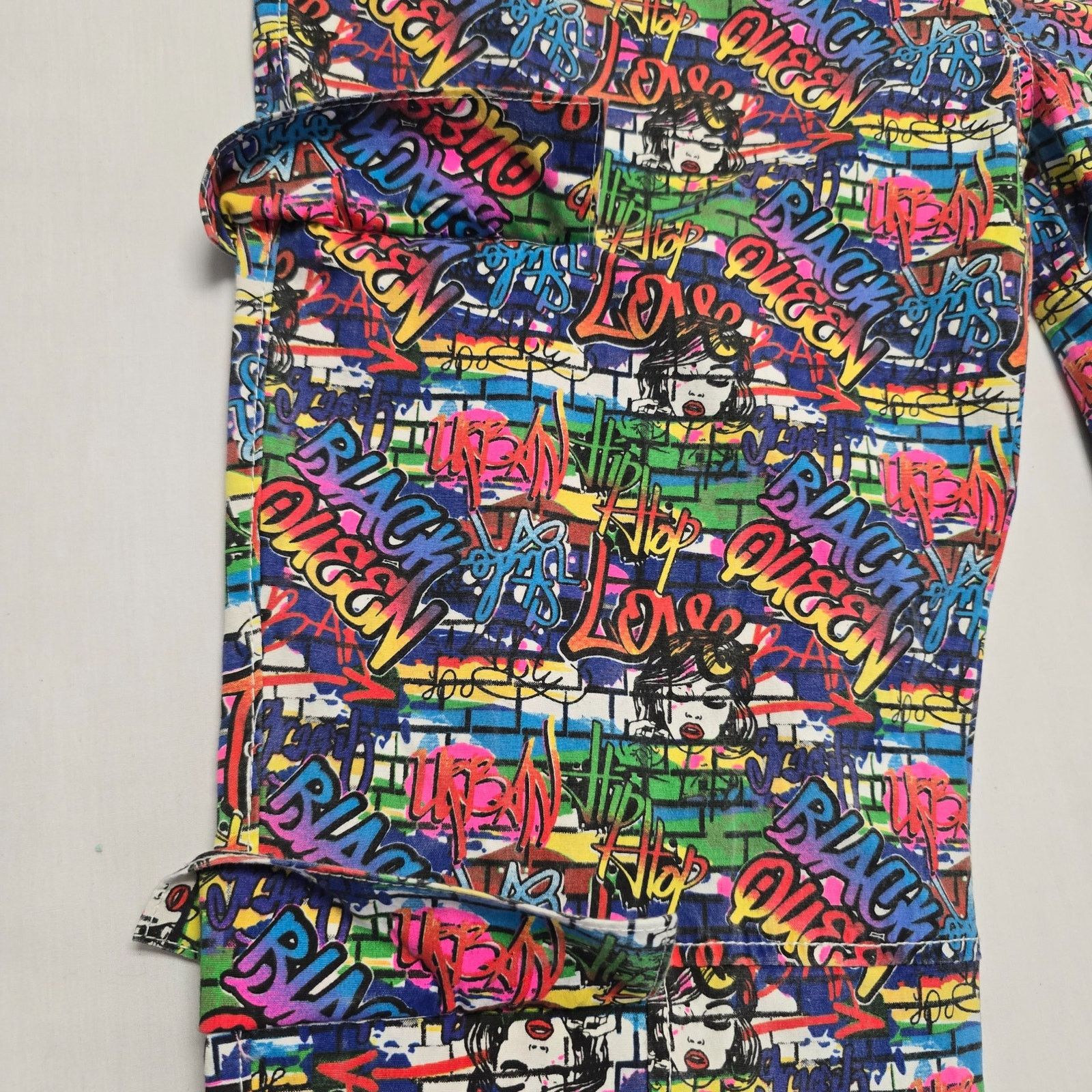 Loveless LoveLove Graffiti Print Jogger Pants 3X Colorful Streetwear Size 38" / US 16 / IT 52 - 5 Thumbnail
