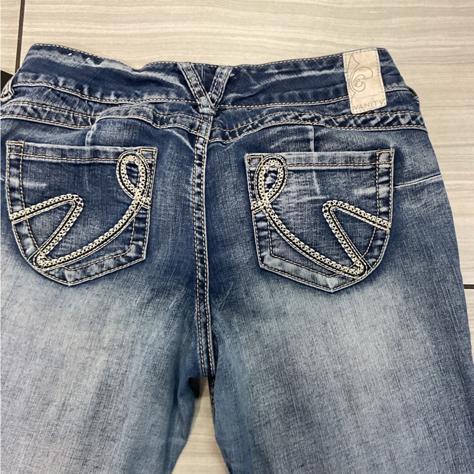 Vintage Vanity Distressed Denim Pants Size 29" - 5 Thumbnail