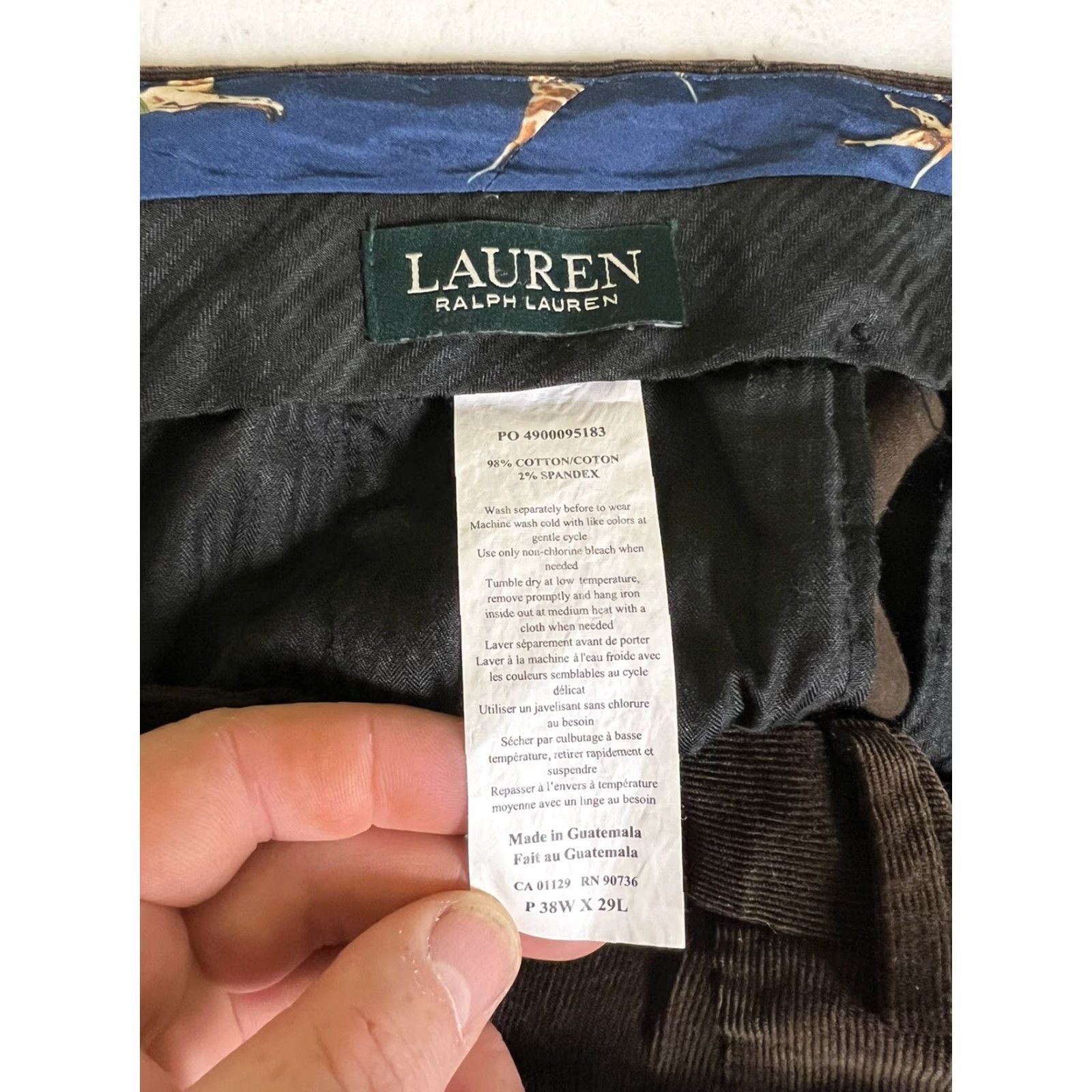 Polo Ralph Lauren Polo Ralph Lauren Corduroy Chino Pants Brown Pleated Cuffed Men's 38x29 Regular Straight Inseam 29 in Size US M / EU 48-50 / 2 - 3 Thumbnail