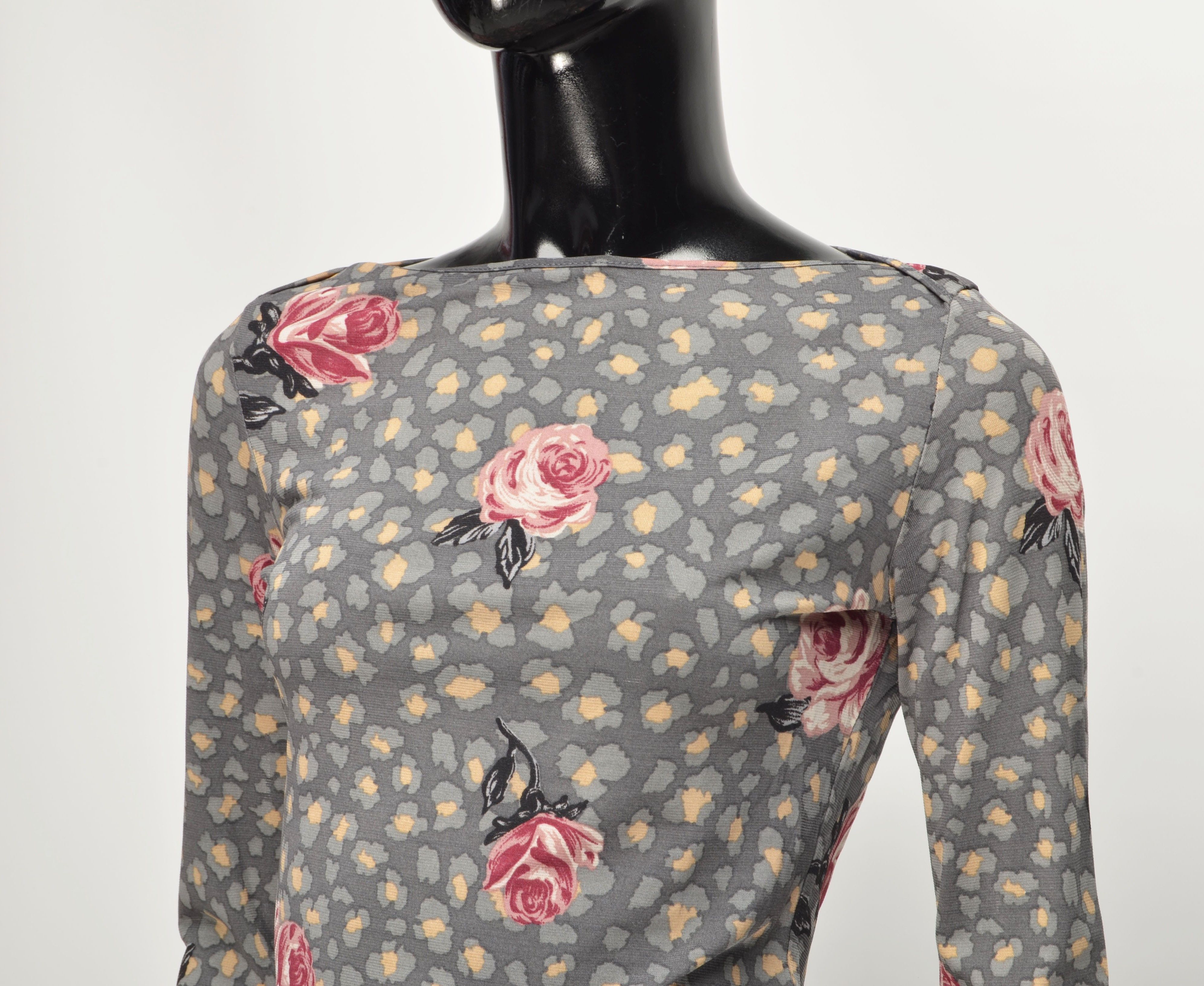 Morgan De Toi Morgan de Toi Euro Y2K 2000s Mesh Floral Boat Neck Top Size S / US 4 / IT 40 - 2 Thumbnail