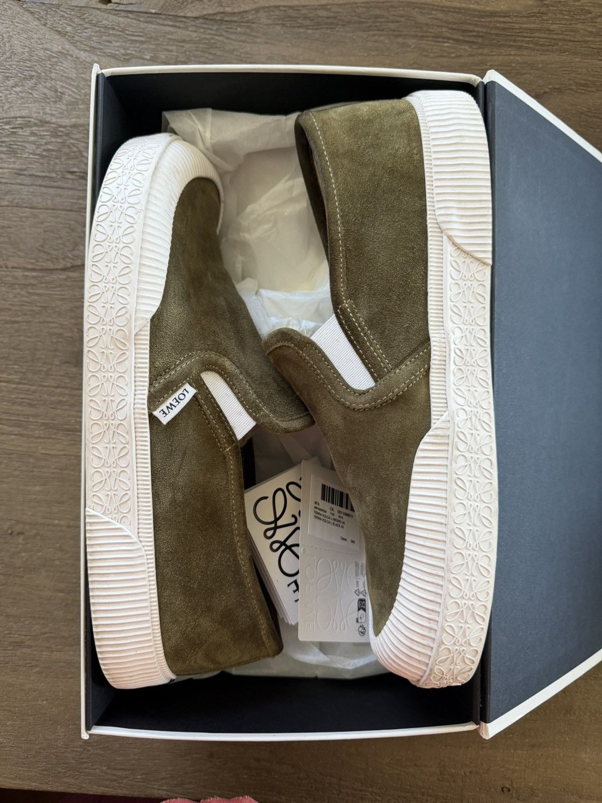 Loewe Loewe Terra Vulca suede slip-on sneakers green - size 12 Size US 12 / EU 45 - 6 Thumbnail