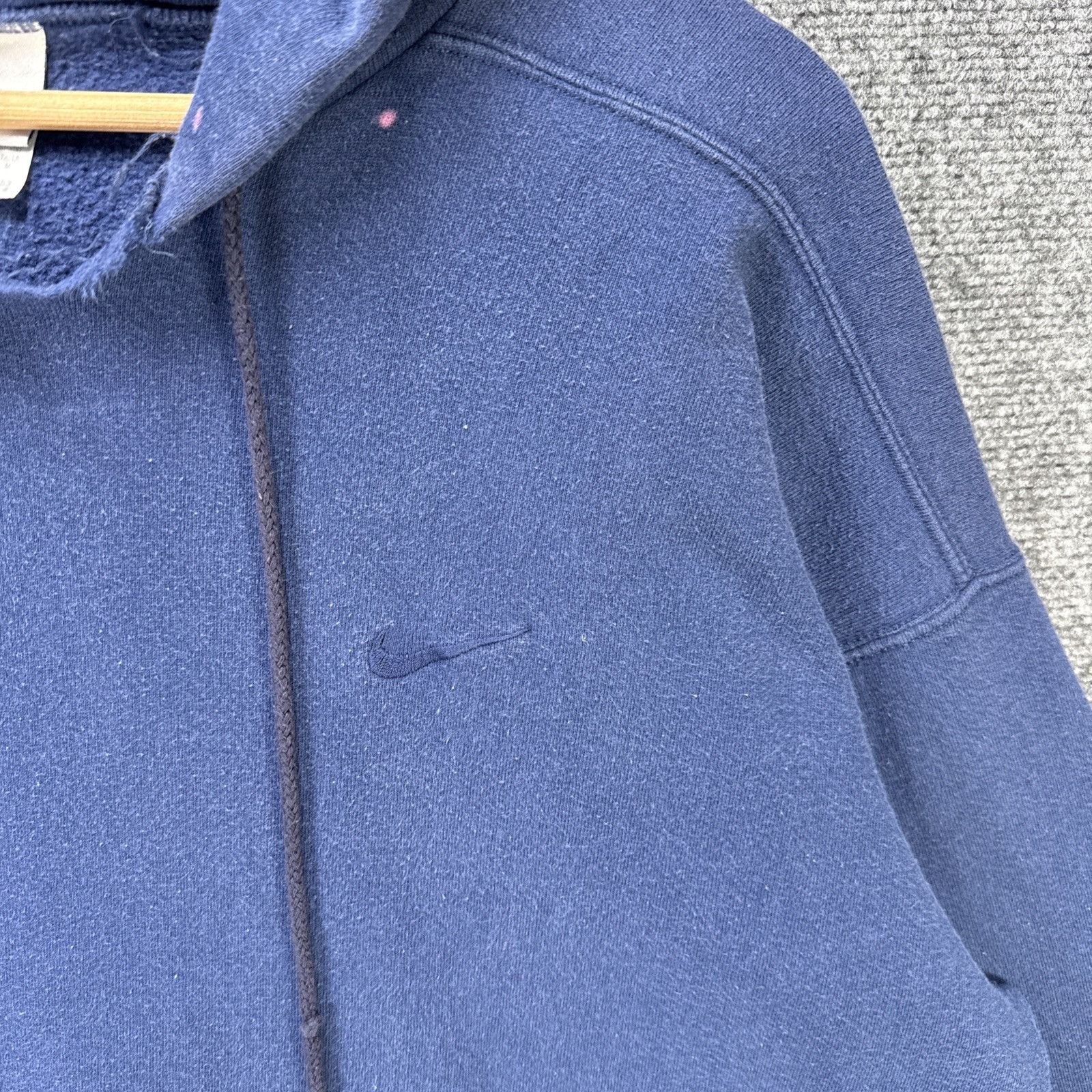 Nike Vintage Nike Hoodie Mens Large Navy 90s Center Swoosh Size US L / EU 52-54 / 3 - 3 Thumbnail