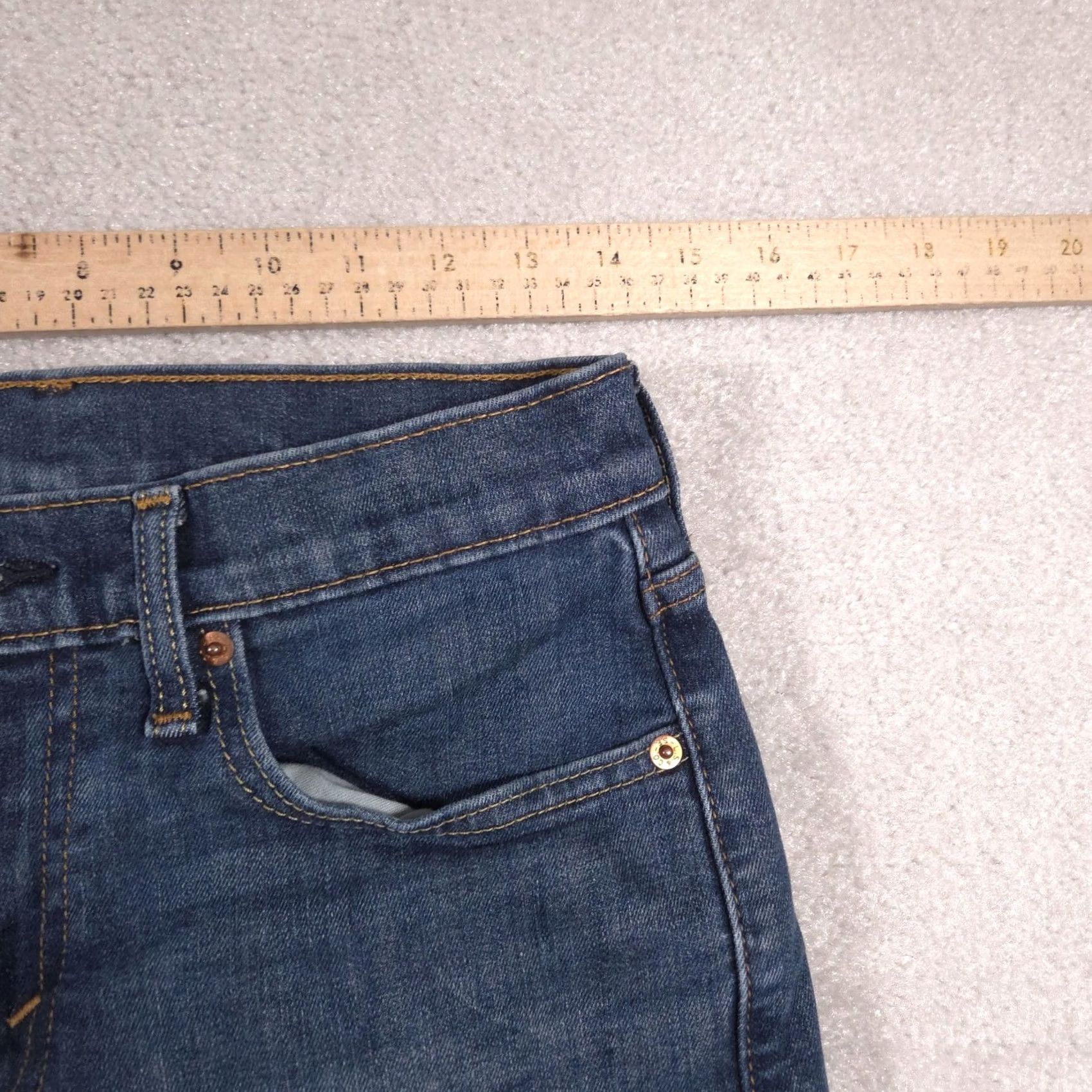 Levi's VINTAGE Levis 512 Jeans Mens 28x28.5 Blue Slim Taper Stretch Denim Medium Wash Pants Size US 28 / EU 44 - 6 Thumbnail