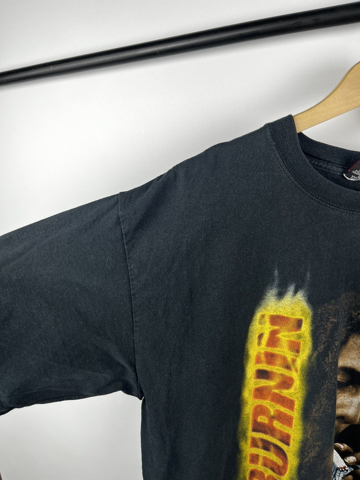 Band Tees Bob Marley Burnin 2004 Vintage Black T Shirt Men By Zion Size US XL / EU 56 / 4 - 9 Thumbnail