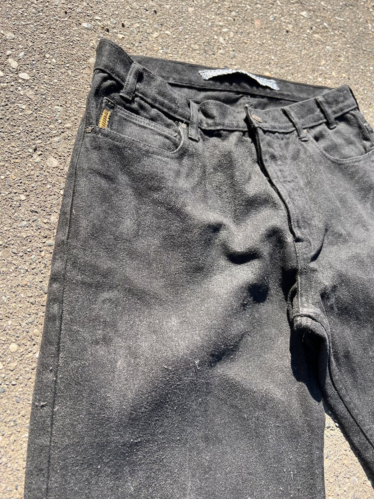 Vintage NovocentoNovantanove “rmani” flared heavy waxed jeans Size US 34 / EU 50 - 5 Thumbnail
