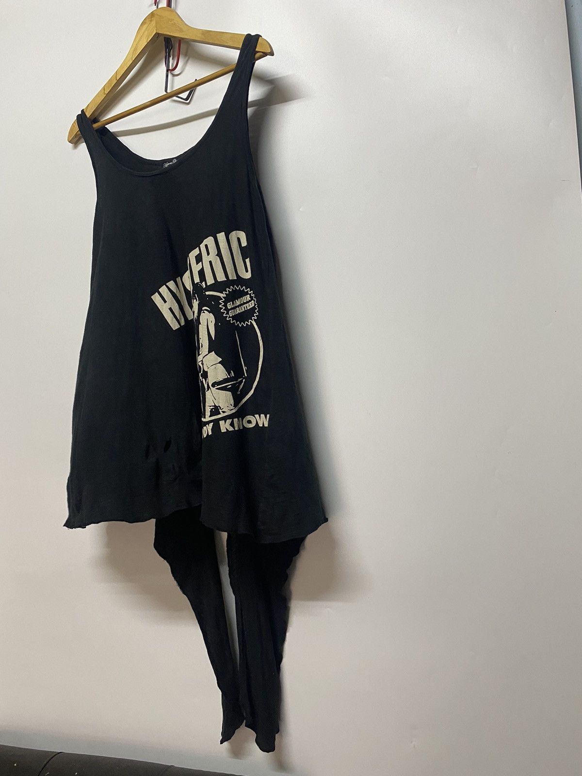 Hysteric Glamour × Japanese Brand Hysteric Glamour Tank Top Black One Sz Girl Star Nobody Know Size ONE SIZE - 7 Thumbnail