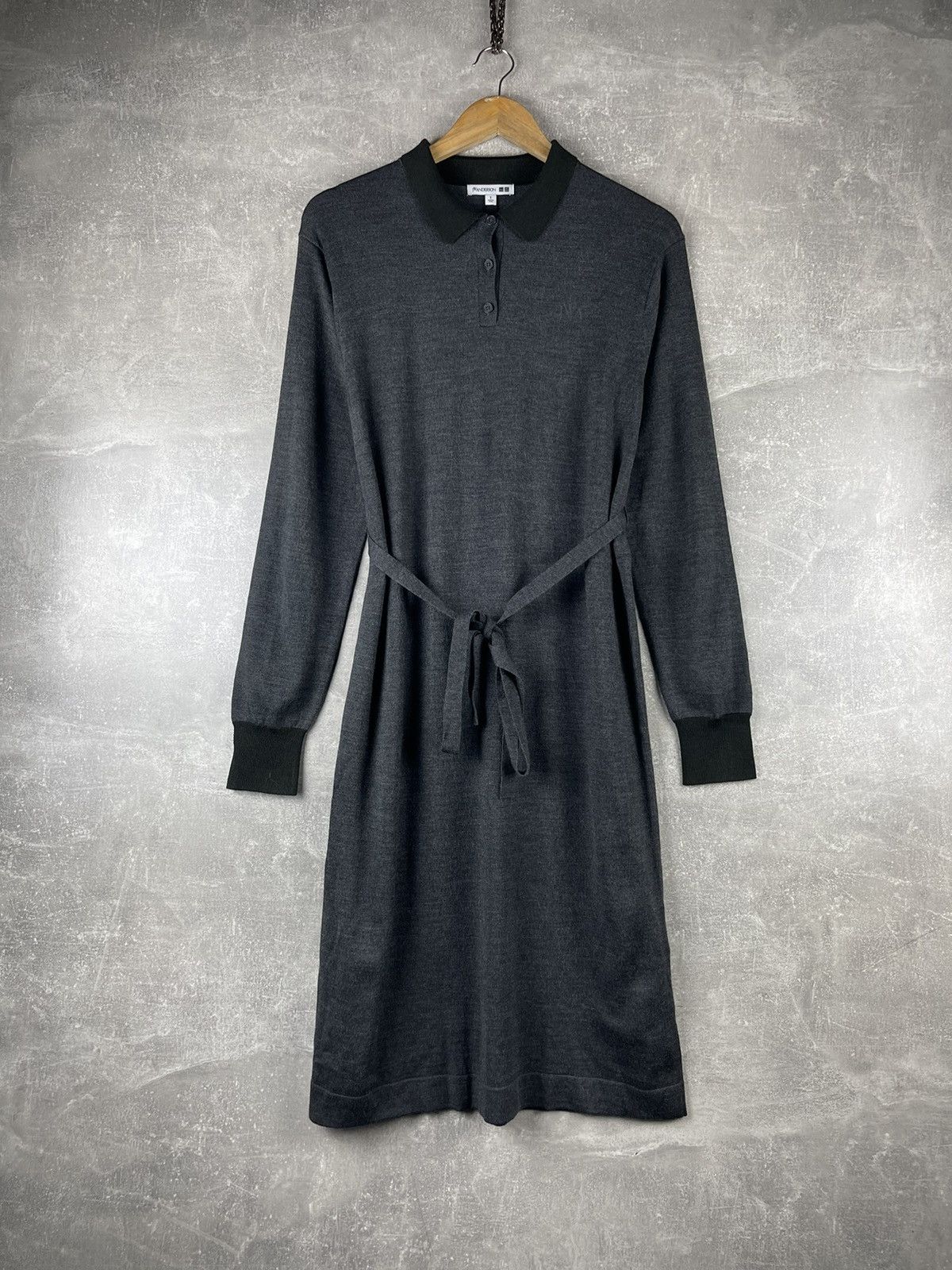 JW Anderson JW Anderson x Uniqlo Knit Polo Dress with Waist Tie Gray Size S / US 4 / IT 40 - 1 Thumbnail