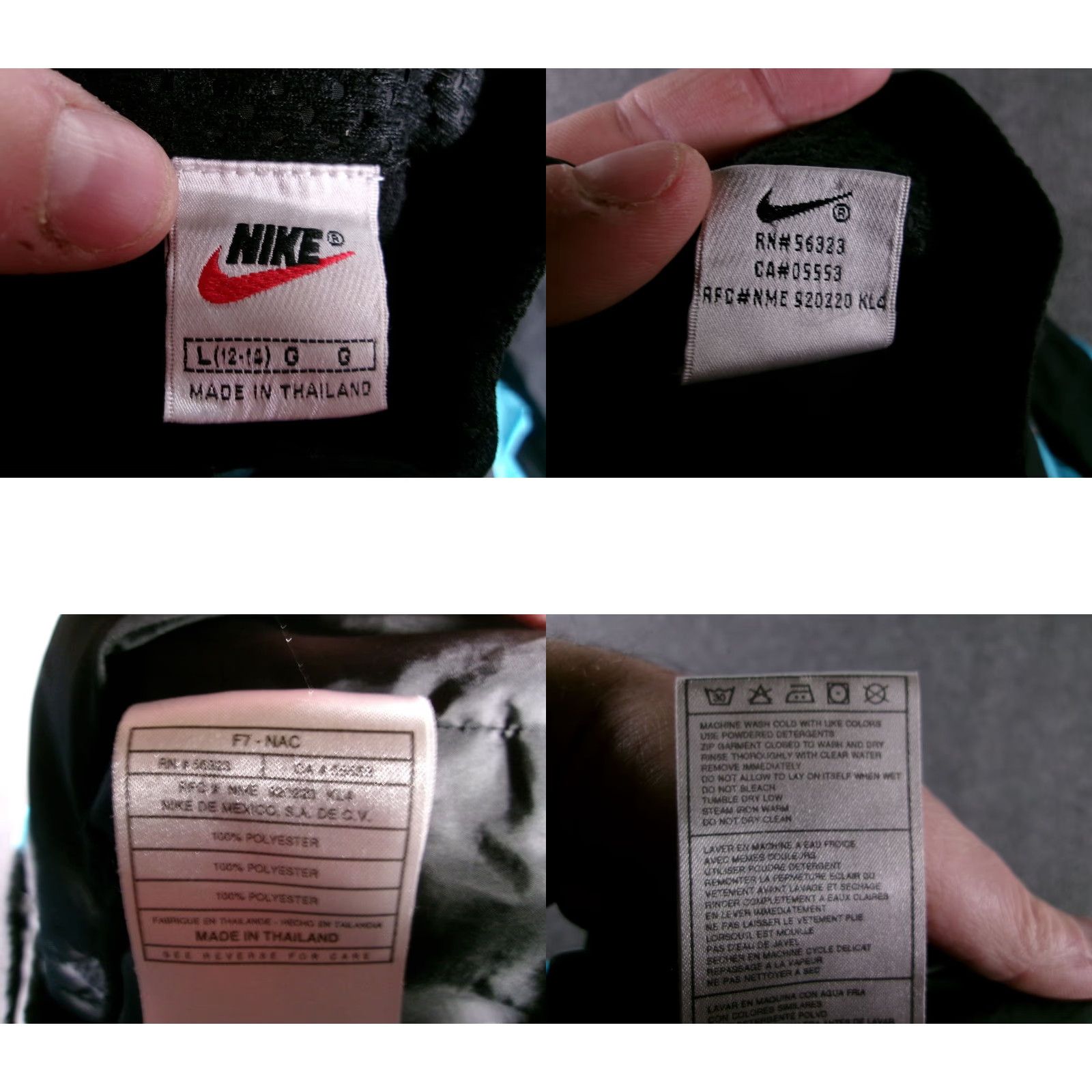 Nike VINTAGE Nike Storm-FIT Jacket Women L Water Resistant Black Teal Reflective Windbreaker Size L / US 10 / IT 46 - 8 Thumbnail