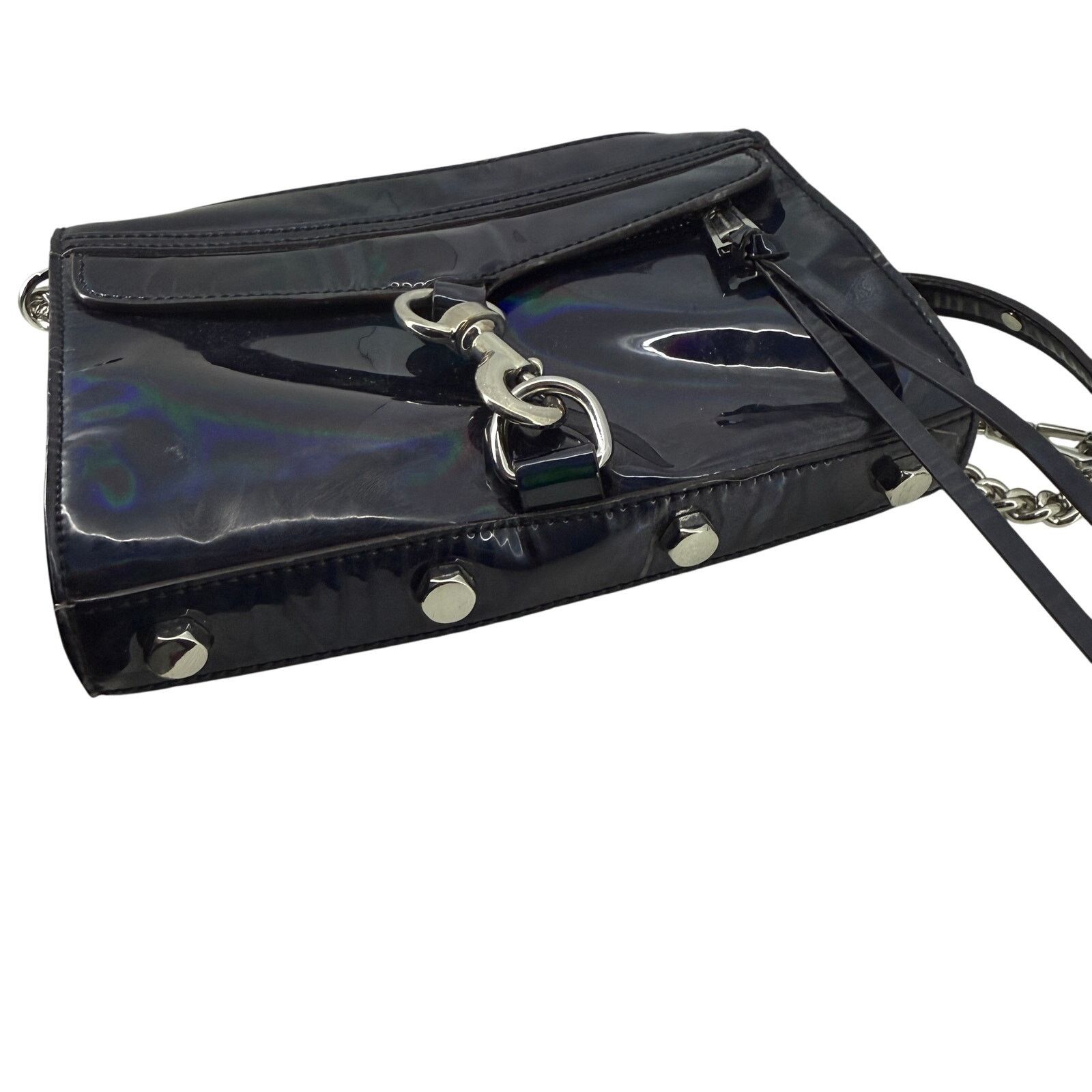 Rebecca Minkoff Rebecca Minkoff Hologram Mini Mac Patent Leather Silver Size ONE SIZE - 2 Thumbnail