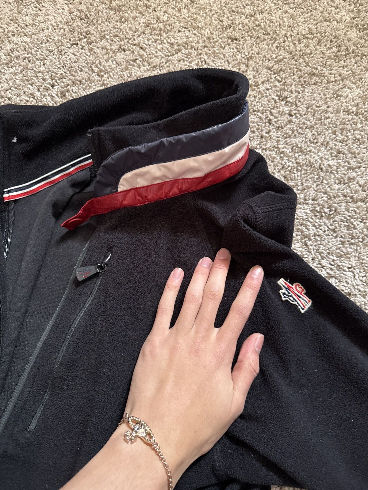 Moncler × Moncler Grenoble Moncler Grenoble Maglia Cardigan Black Fleece Zip Jumper Size US M / EU 48-50 / 2 - 3 Thumbnail