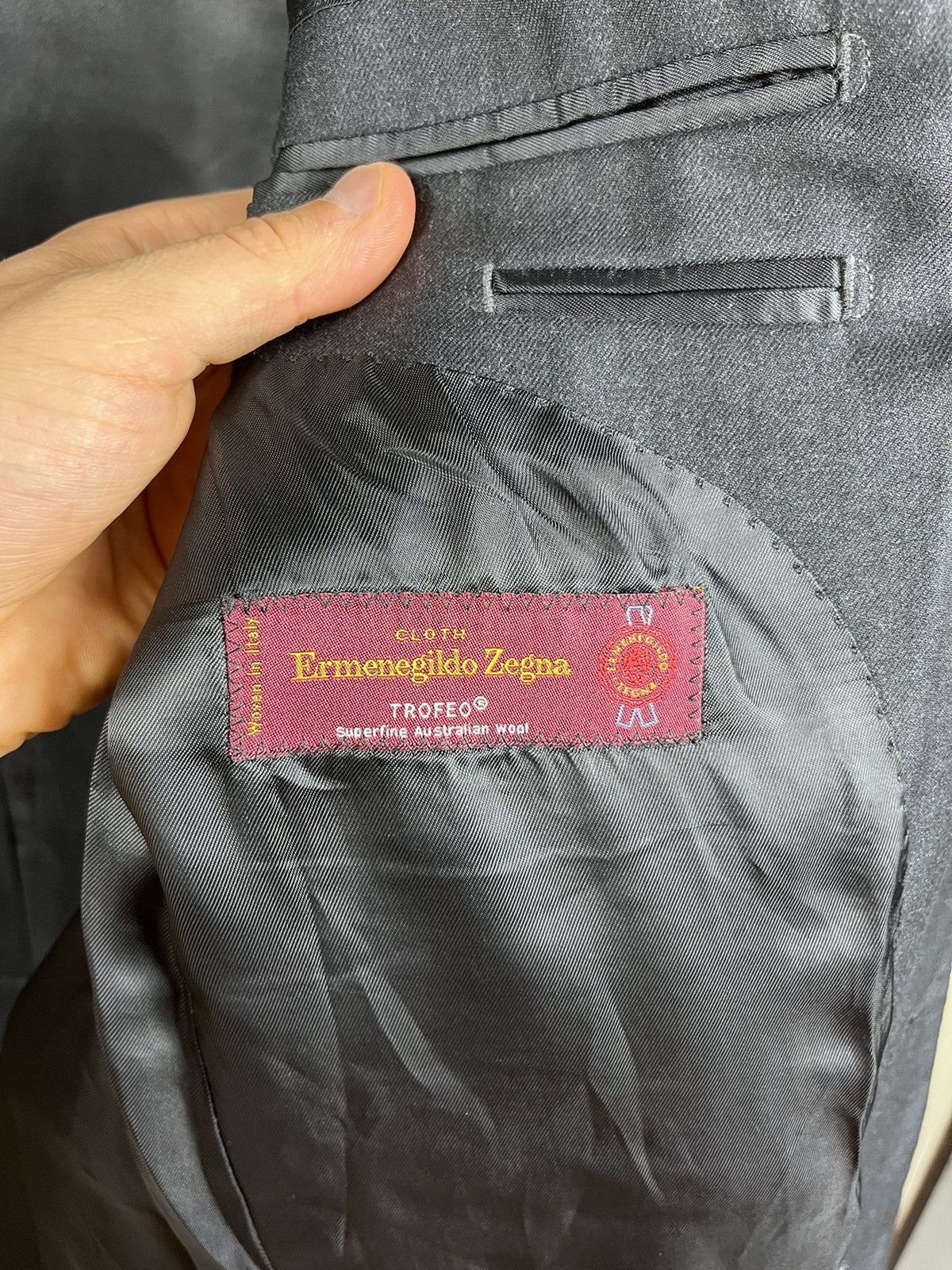 Designer × Ermenegildo Zegna Ermenegildo Zegna Australian wool blazer jacket coat vintage Size 48R - 15 Thumbnail