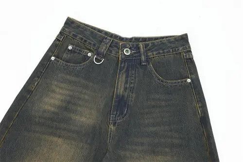 Japanese Brand × Jean Vintage distressed men's wide-leg straight denim shorts Size US 32 / EU 48 - 4 Thumbnail