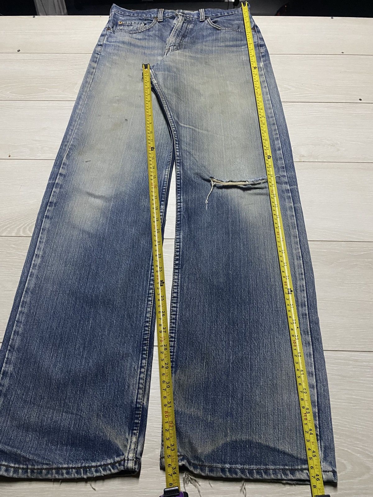 Levi's Vintage Levis 512 Faded Wash Distressed Baggy Jeans Size US 31 - 19 Thumbnail