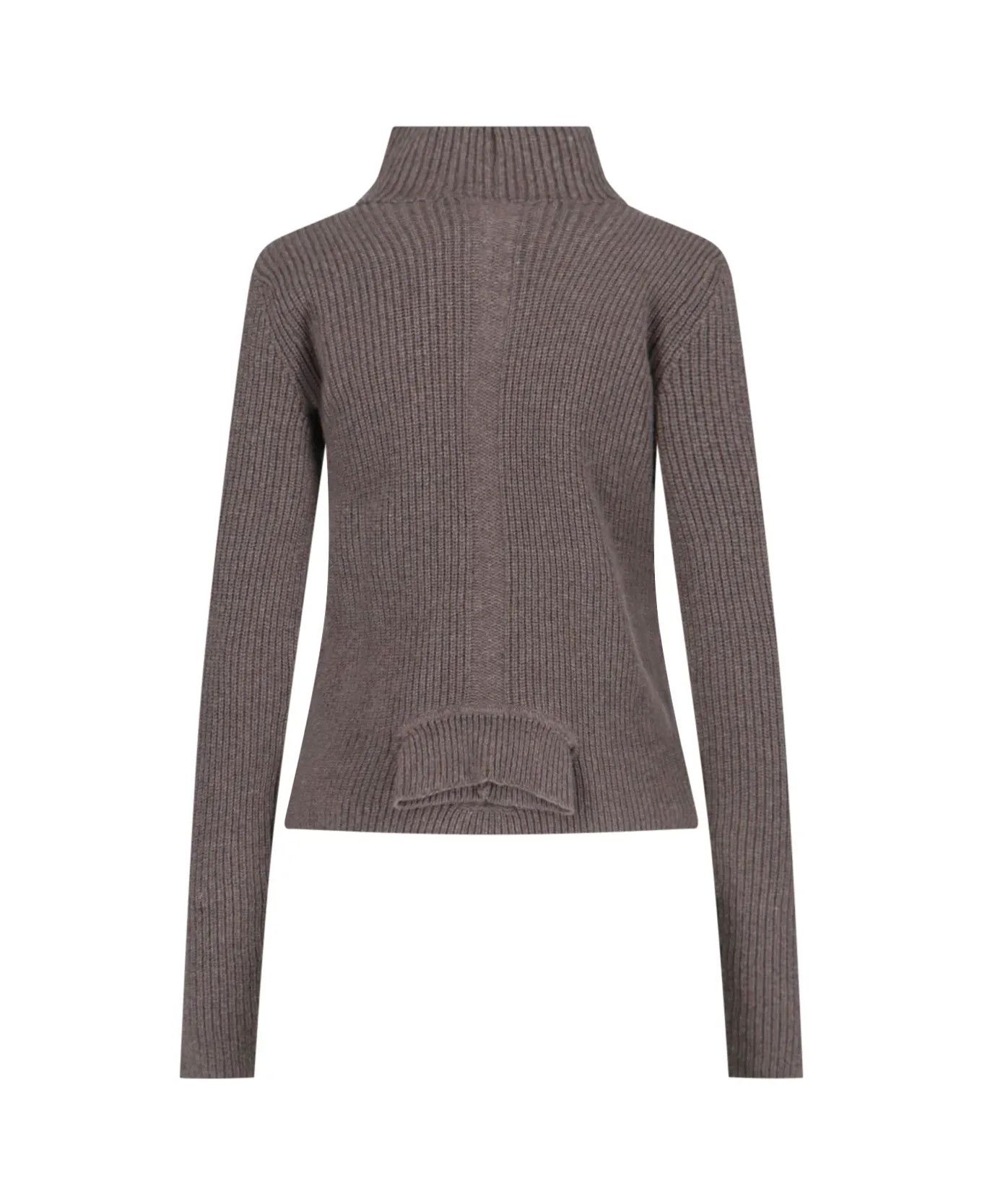 Rick Owens o1y0126 Cashmere Blend Sweater in Taupe Size S / US 4 / IT 40 - 2 Thumbnail