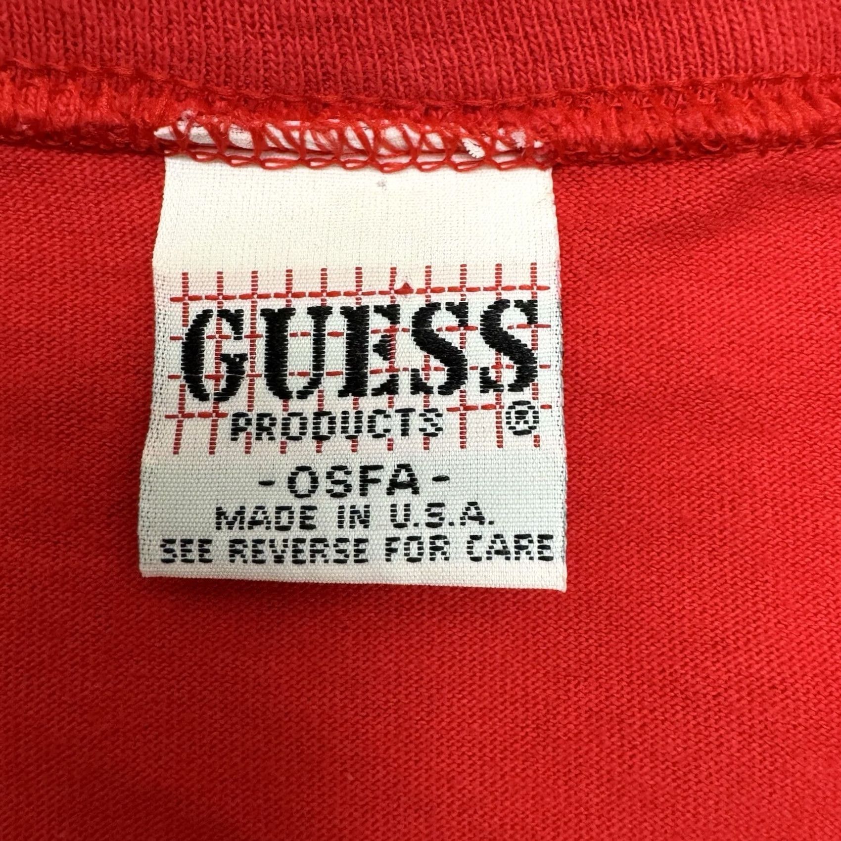Guess VINTAGE GUESS Women's T-Shirt Red Embroidered Crew Neck Short Sleeve USA 90s M Size M / US 6-8 / IT 42-44 - 4 Thumbnail