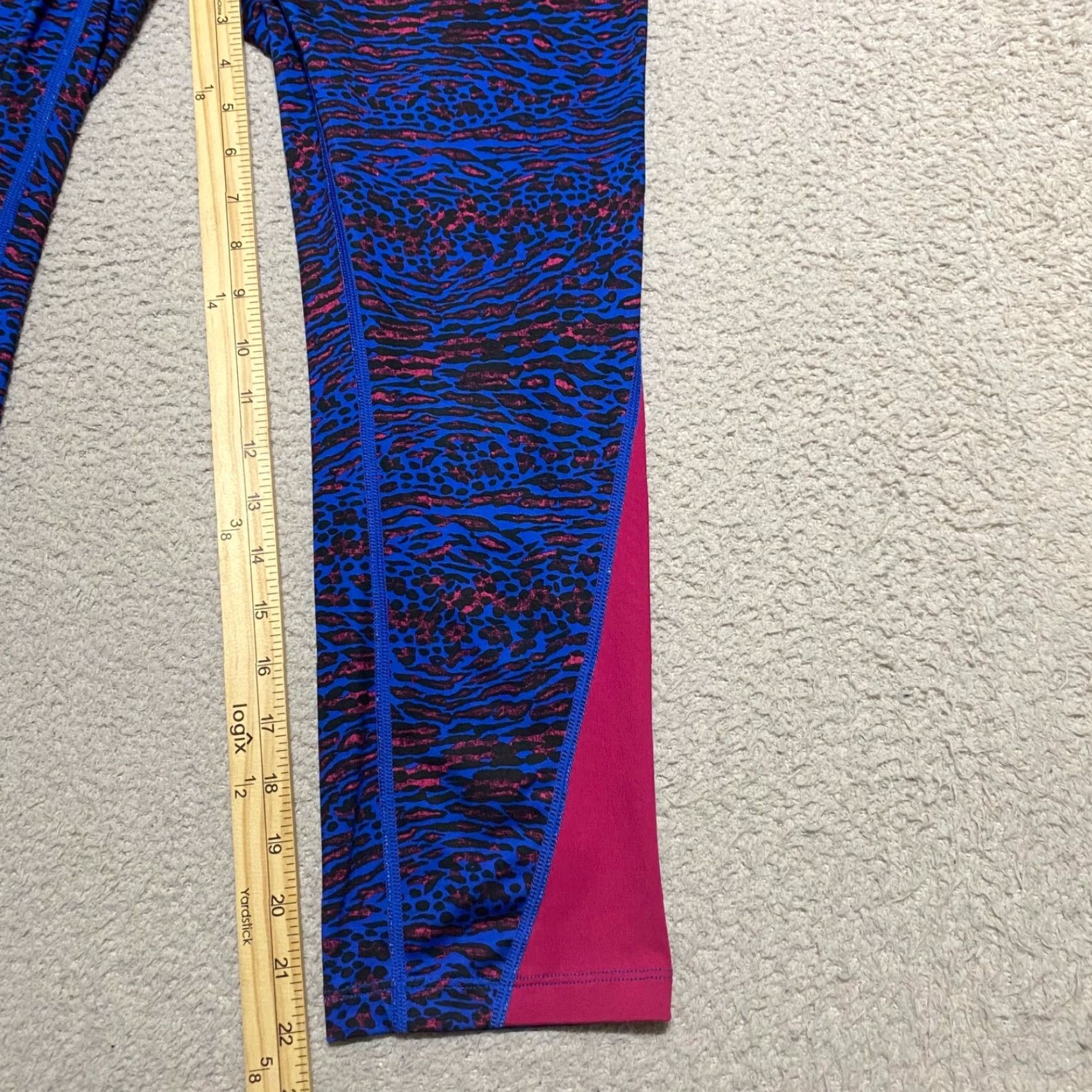 Nike Nike Dri-FIT Womens Capri Leggings M Multicolor Leopard Print Workout Yoga Pants Size 32" / US 10 / IT 46 - 3 Thumbnail
